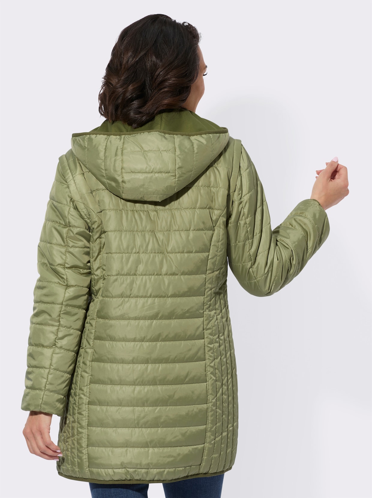 Veste longue - vert roseau