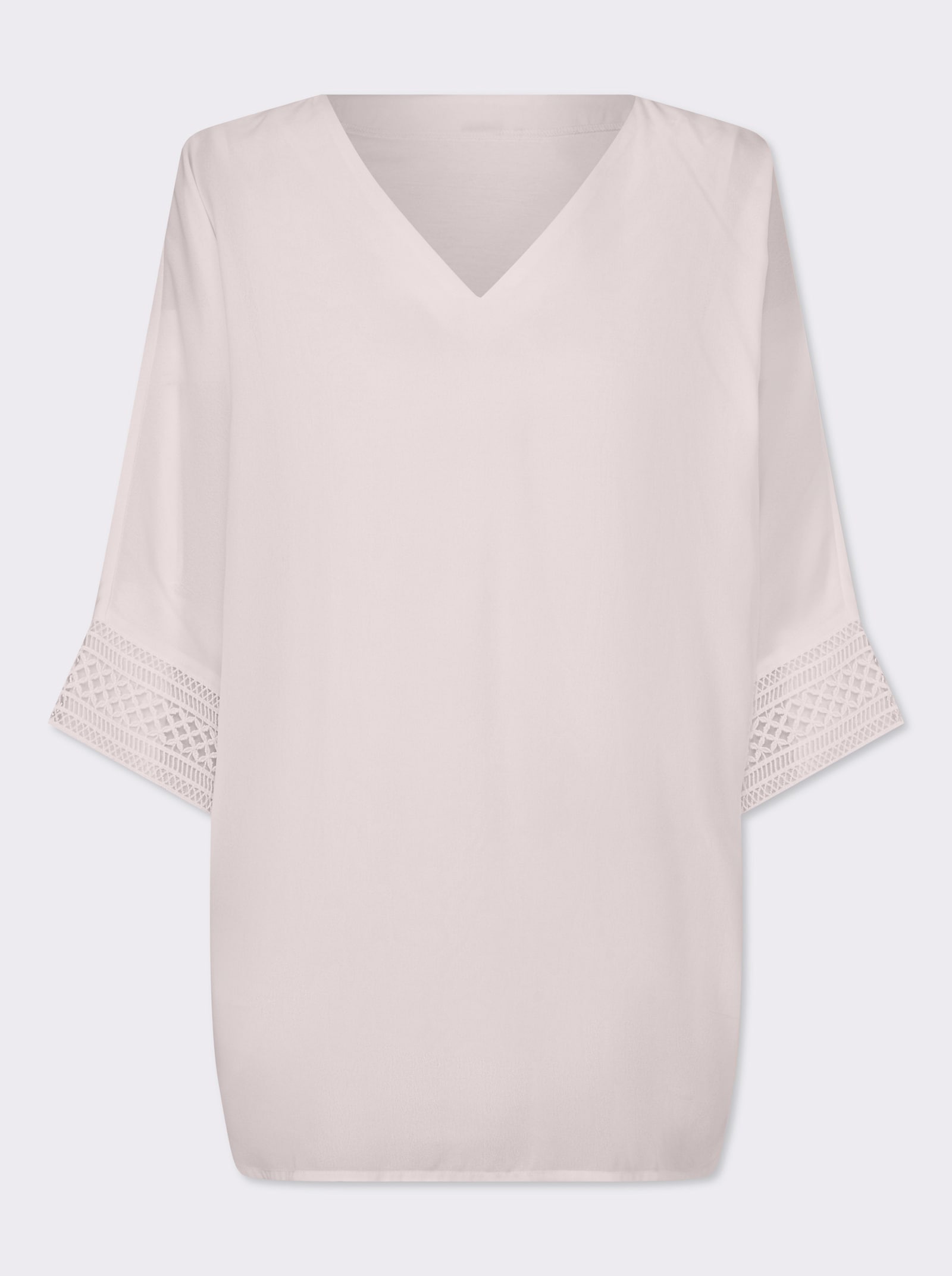 heine Crêpebluse mit Spitze - ecru