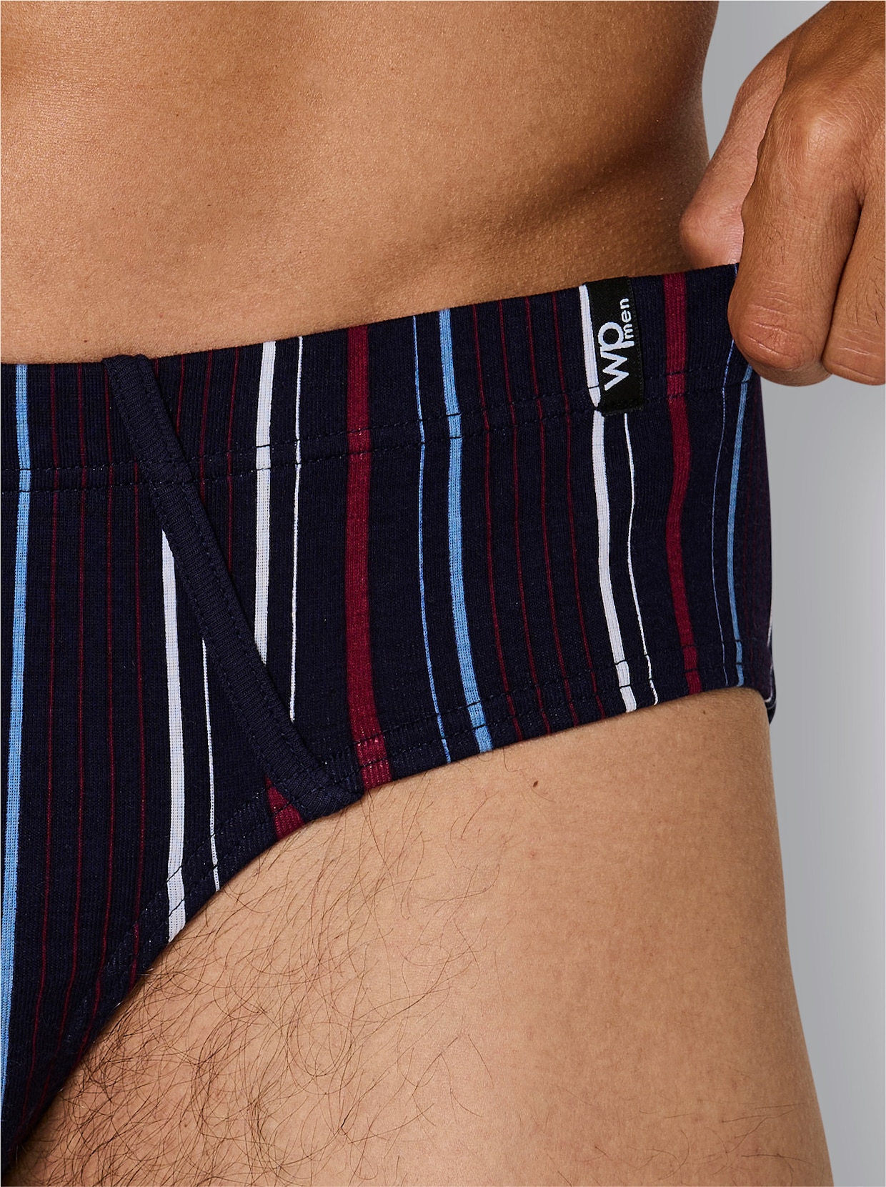 wäschepur men Slip - marine + marine gestreept