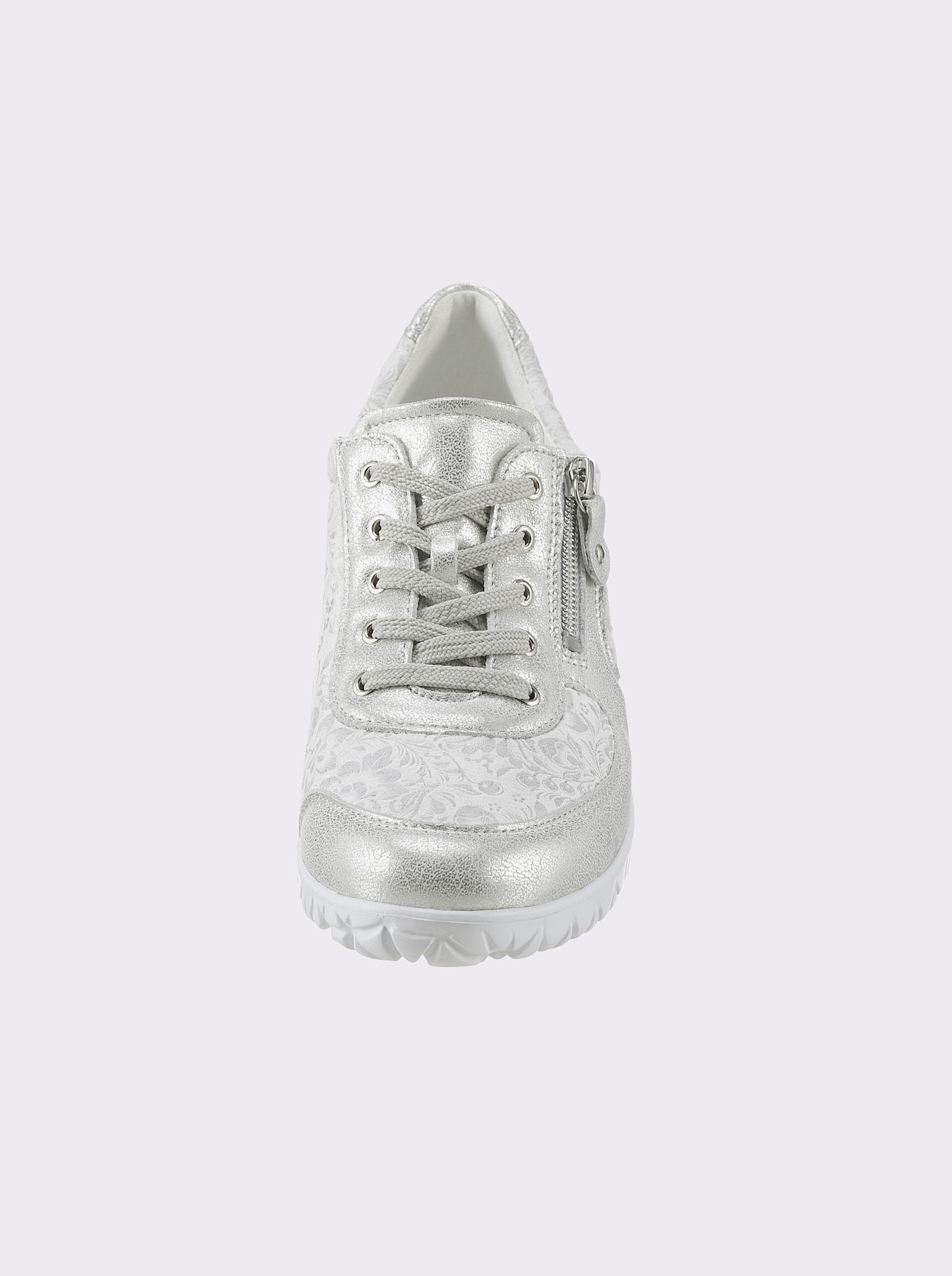 Waldläufer Sneaker für kräftige Füße - silberfarben