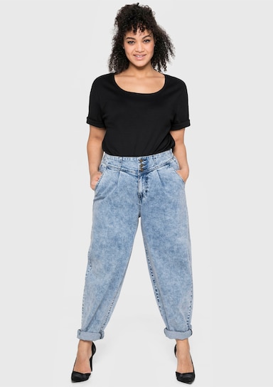 sheego T-Shirt - schwarz