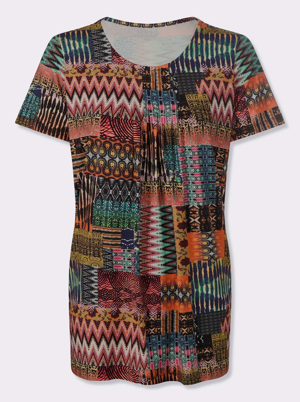 heine Print-Shirt - terra-rot-bedruckt