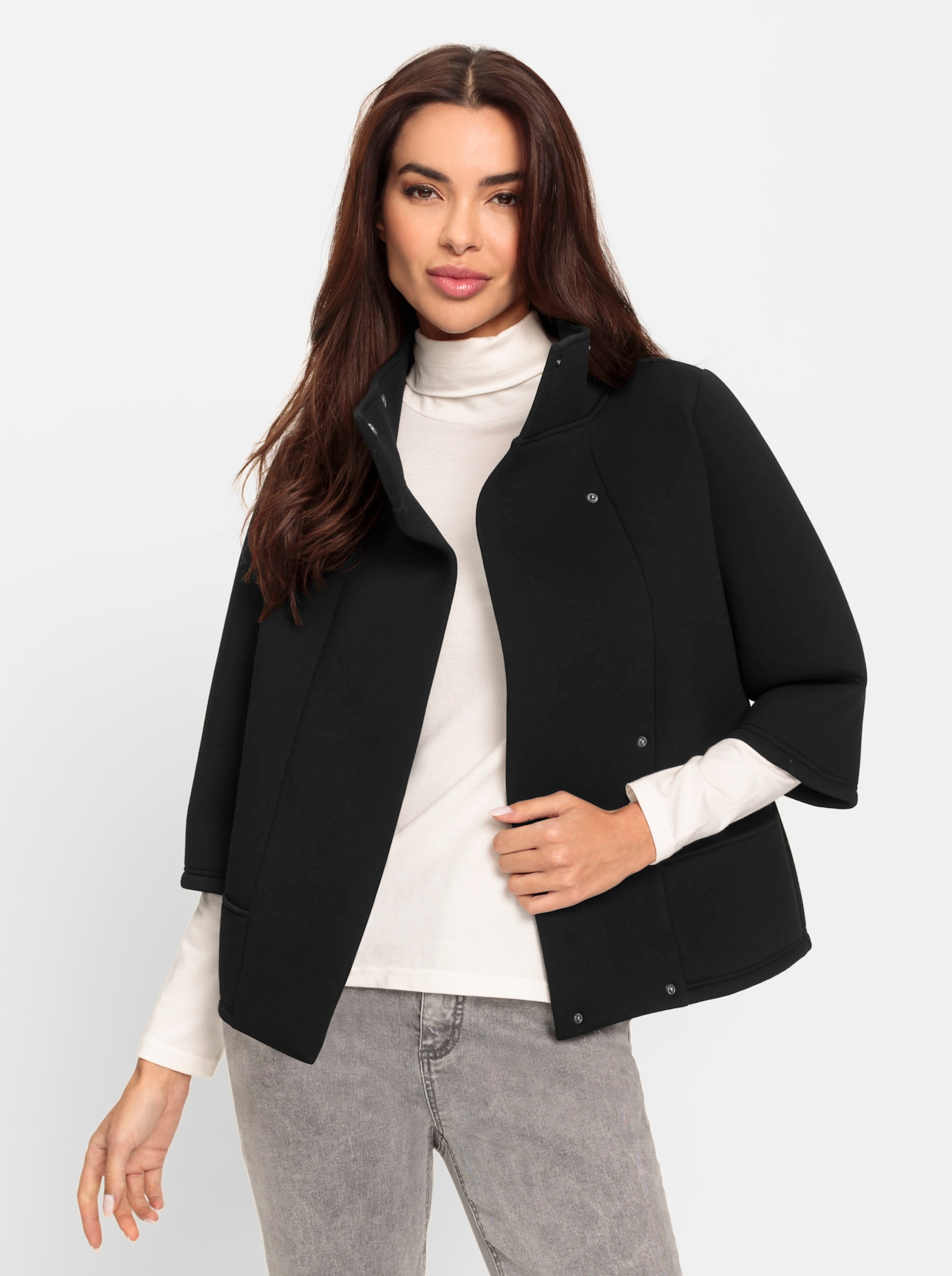 Heine Damen Schwarz Shirtjacke "Shirtjacke" 1 Stk. von Baur - Bild 3