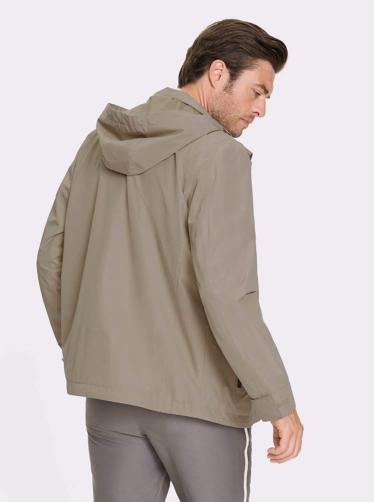 Catamaran Sports Funktionsjacke mit abnehmbarer Kapuze - schlamm