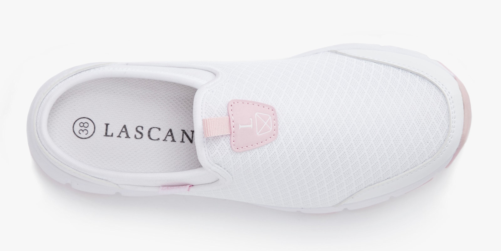 LASCANA Sneaker - weiß/rose