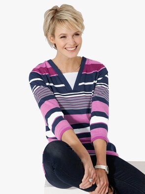 Shirt - beere-gestreift