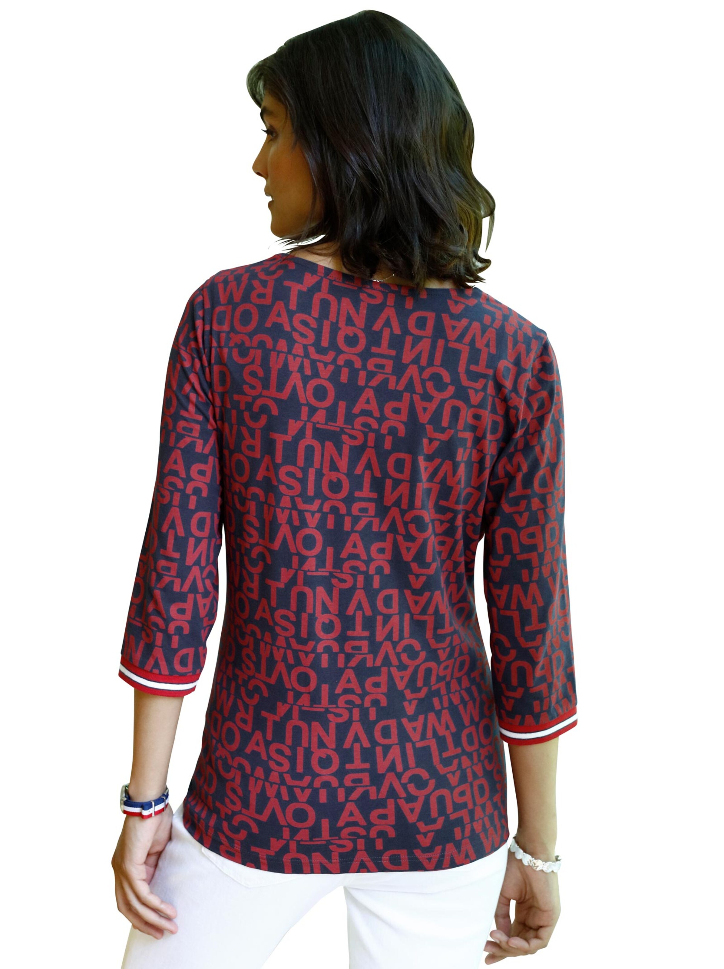 Shirt - rot-gemustert