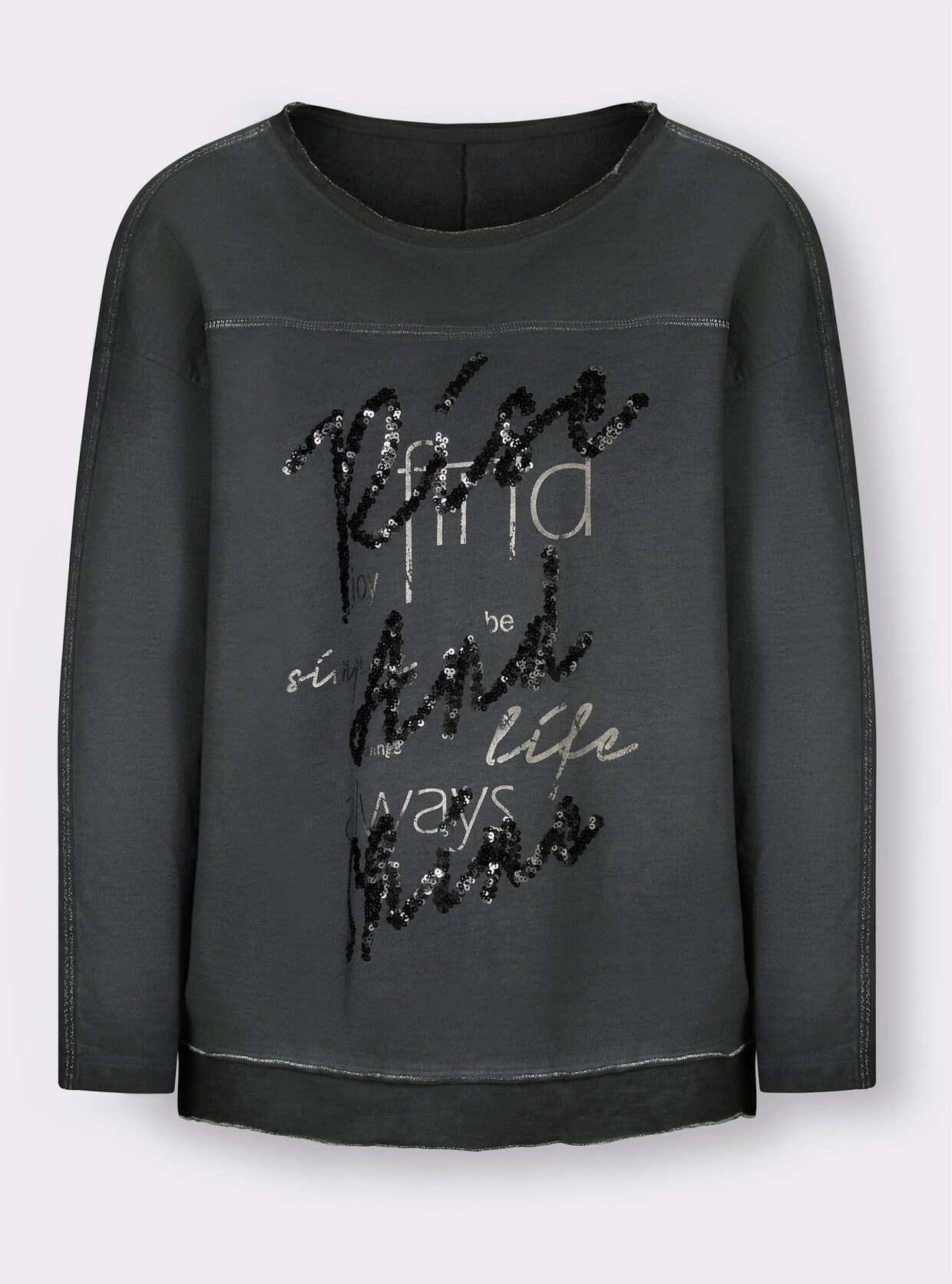 heine Shirt met lange mouwen - zwart