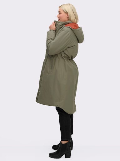 sheego Manteau fonctionnel - kaki-rouille