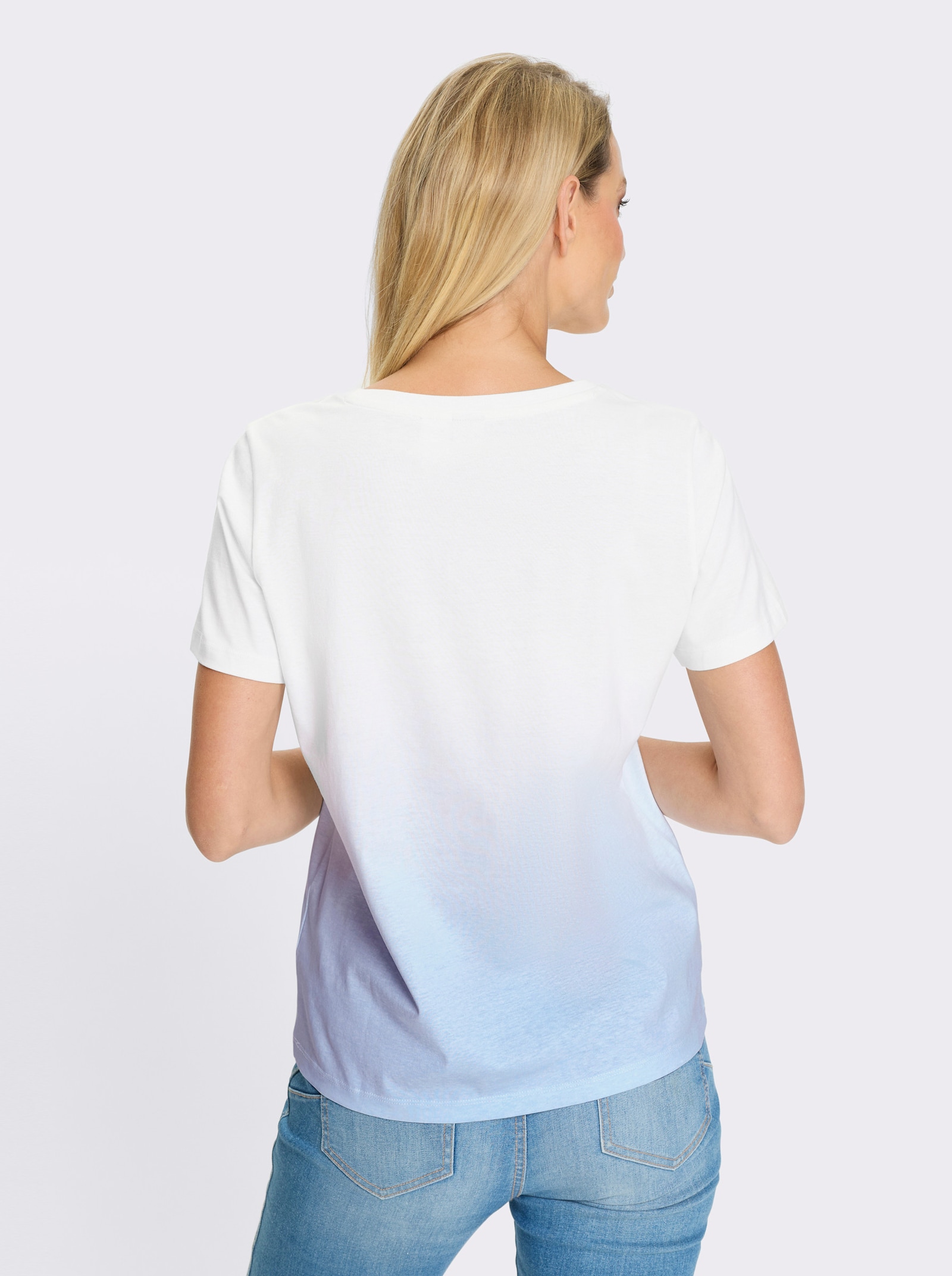 heine T-shirt à manches courtes avec dégradé de couleurs - écru