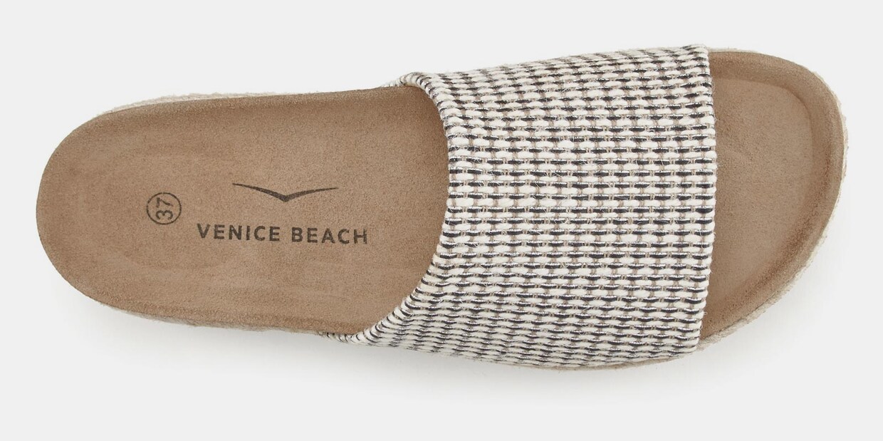 Venice Beach Pantolette - beige-schwarz