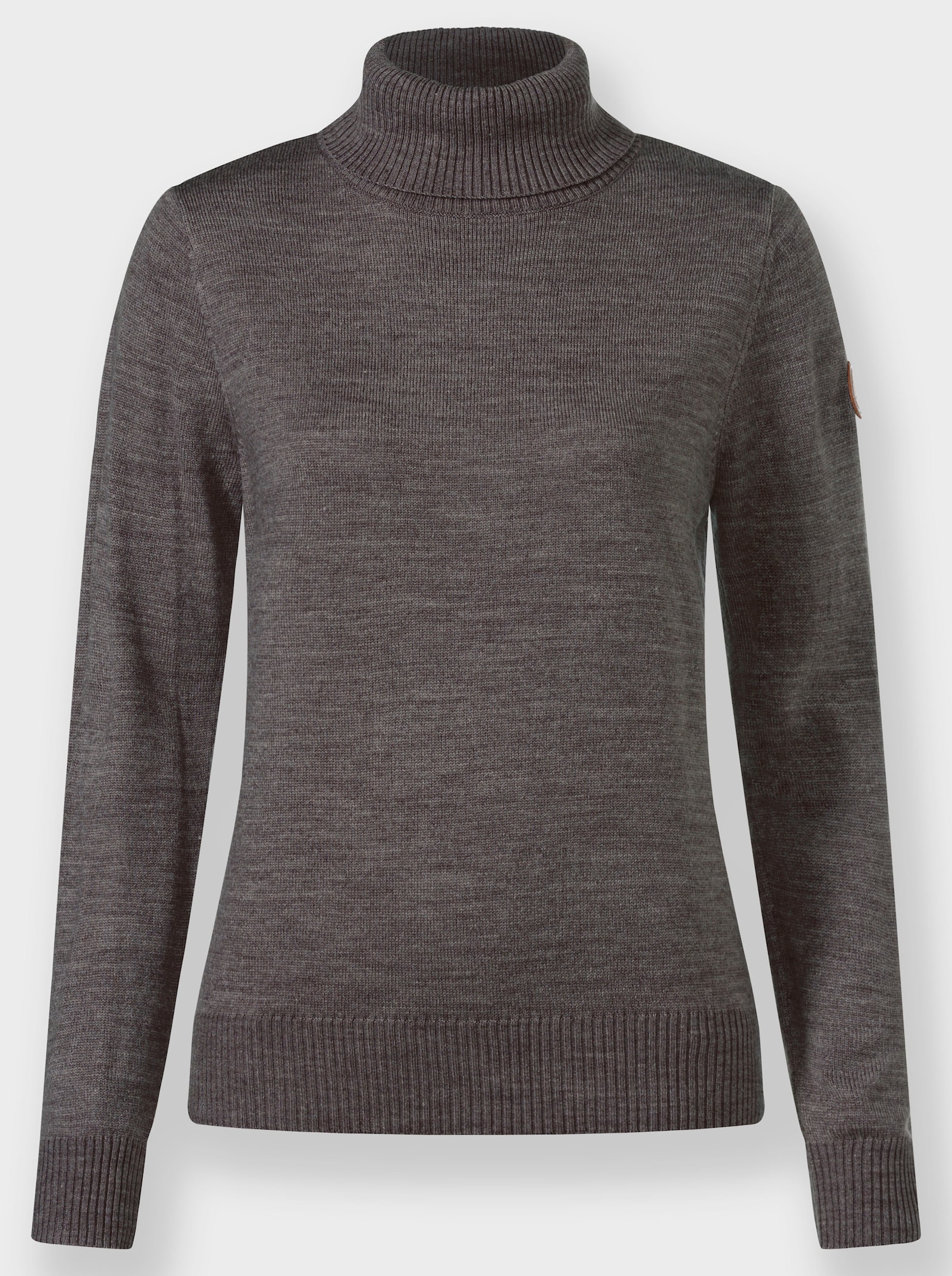 Rollkragenpullover in pflegeleichter Qualität - anthrazit-meliert
