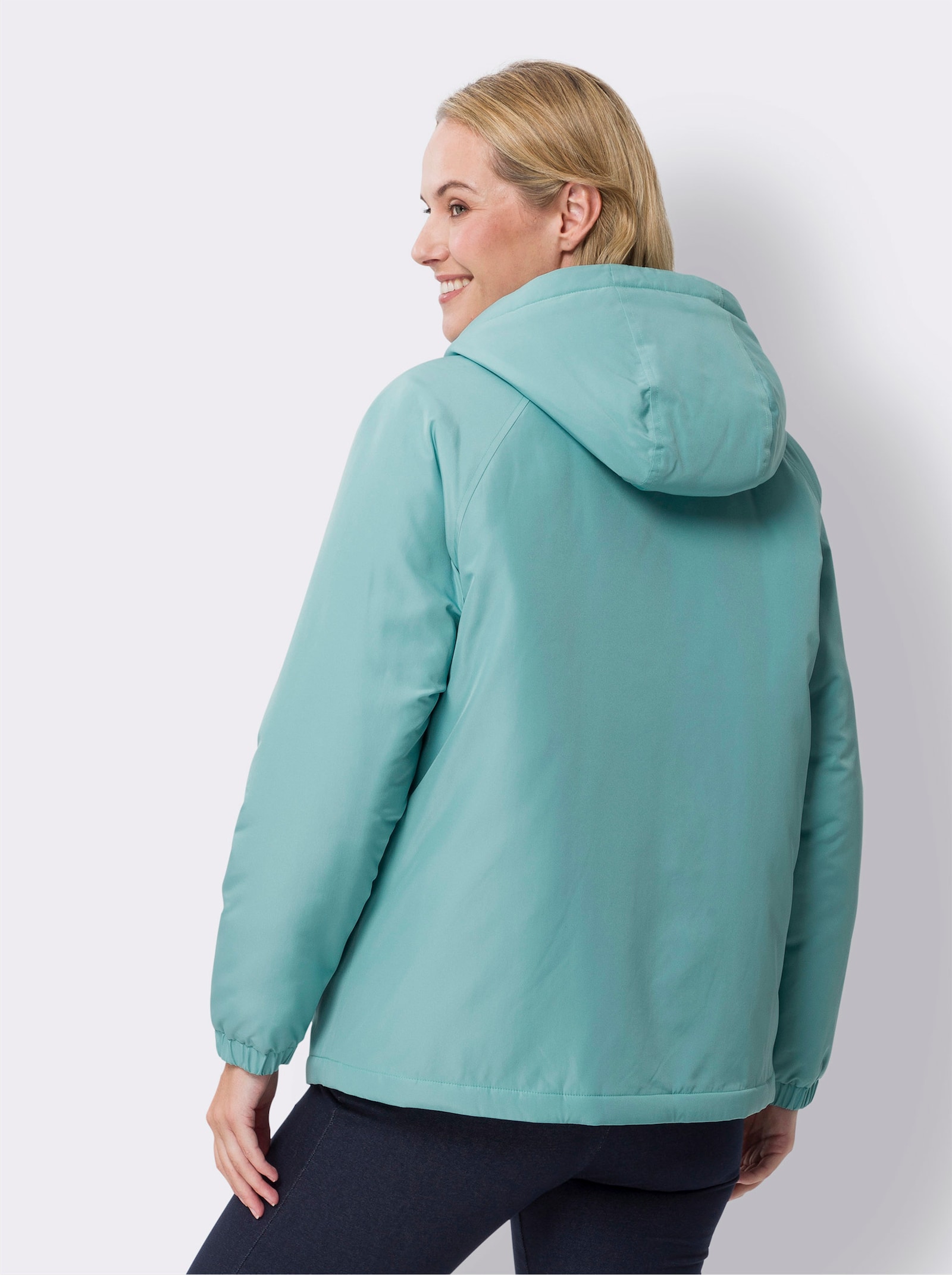 Jacke mit weitem Schnitt - salbei