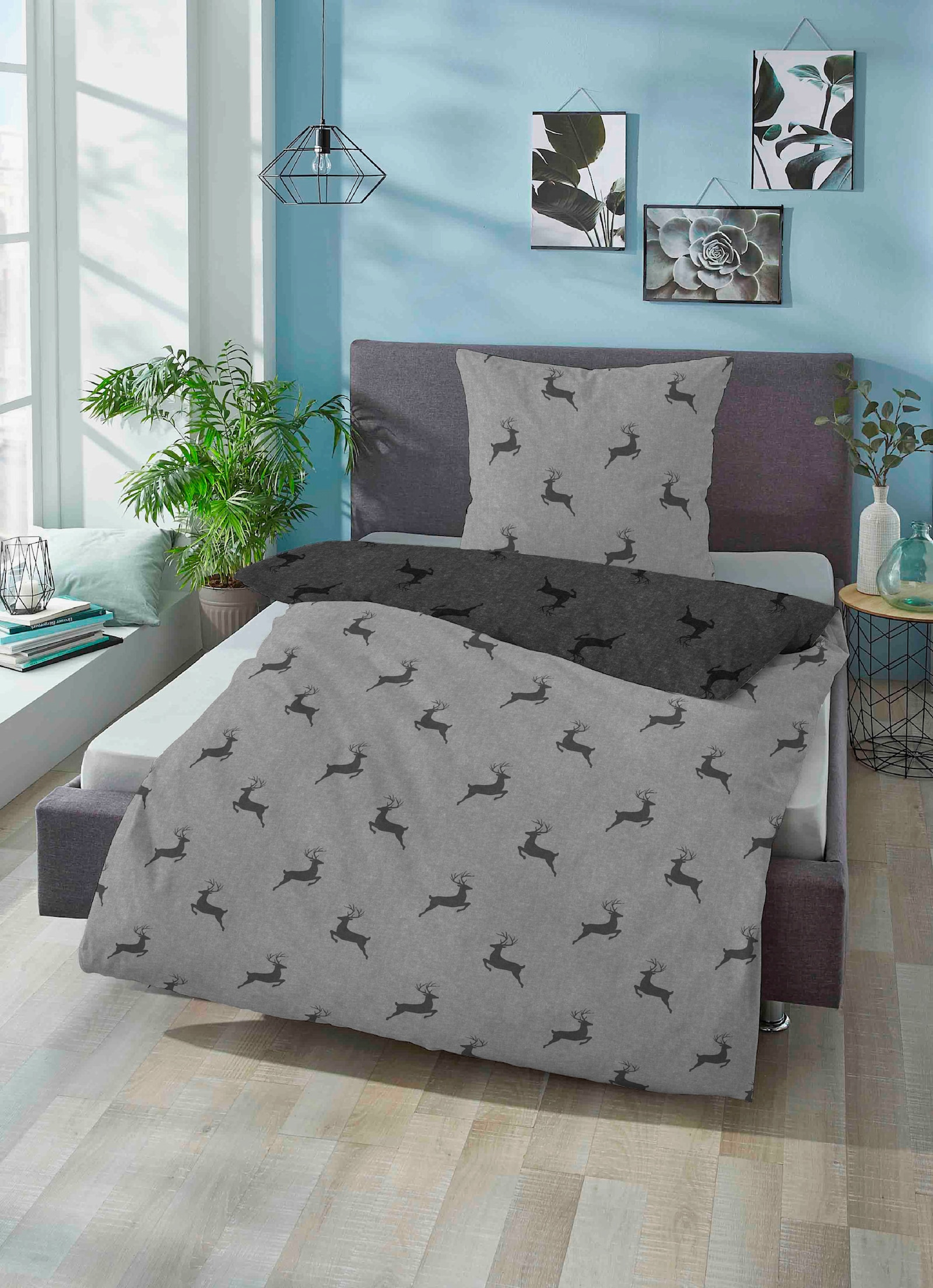 Biberna Bettwäsche - grau