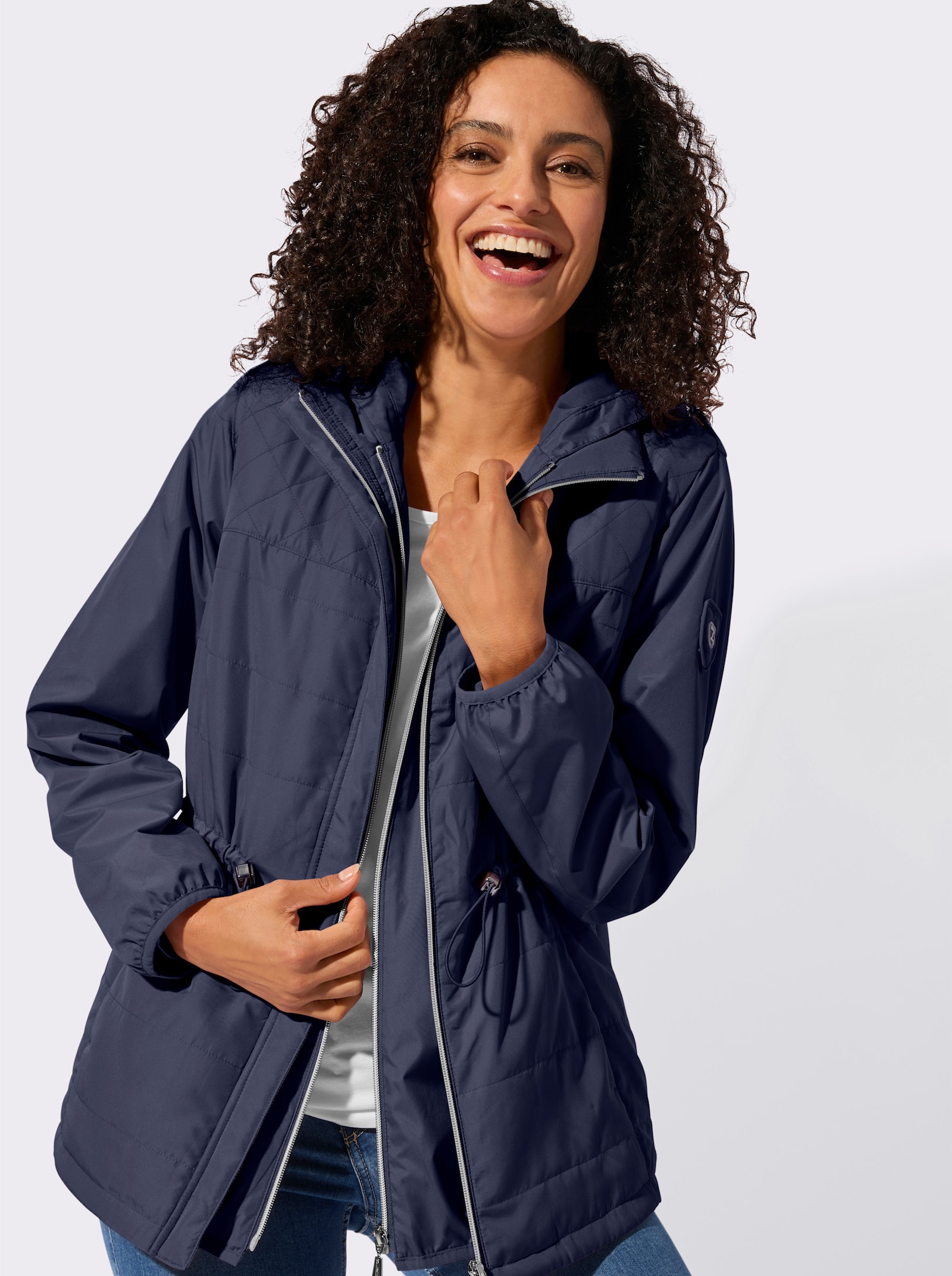 3-in-1-Funktionsjacke im Steppmuster-Mix - marine