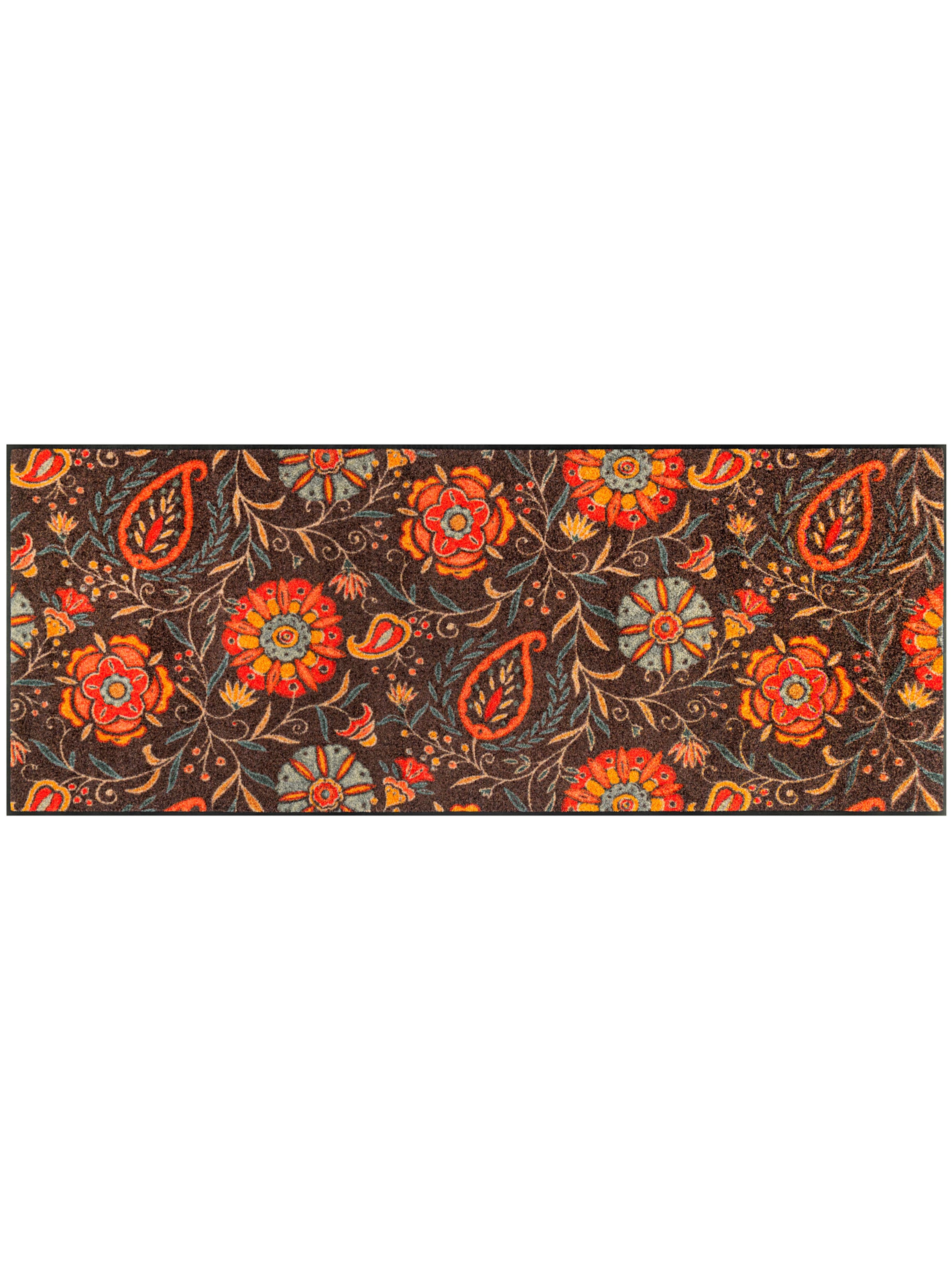 xDF;matte günstig Kaufen-Fußmatte in braun-orange von wash&dry. Fußmatte in braun-orange von wash&dry <![CDATA[Fußmatte Edel mit dekorativem Blumen- und Paisley-Dessin. Äußerst strapazierfähig und UV-beständig. Für den Innen- und überdachten Außenbereich