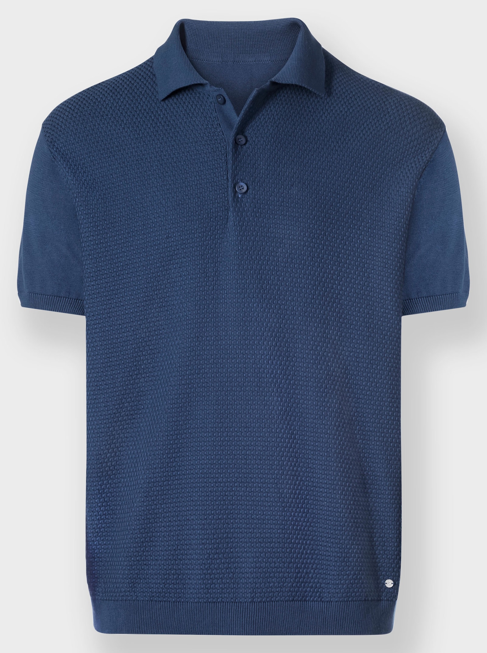 Marco Donati Kurzarm-Pullover - jeansblau