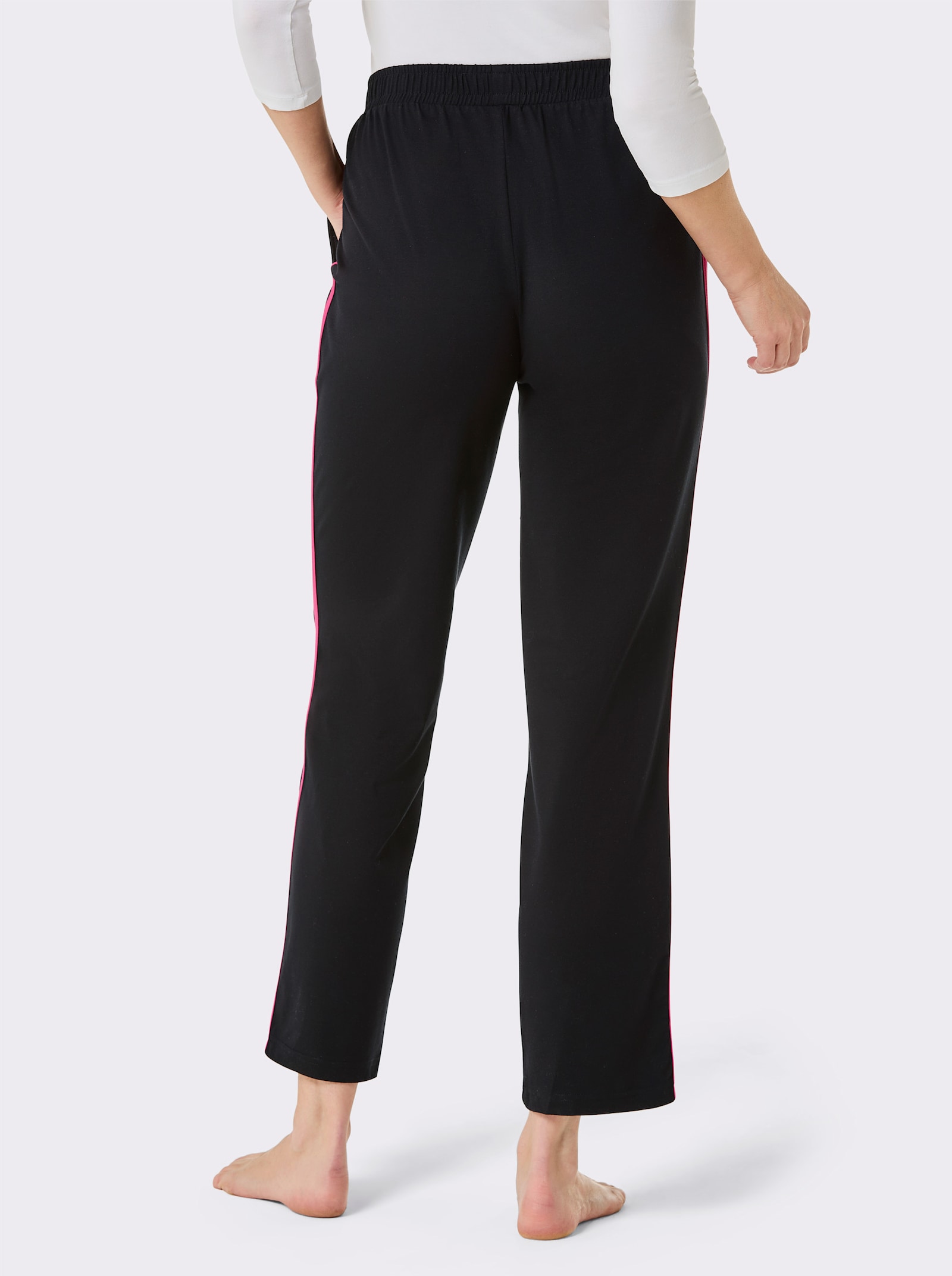 feel good Hosen - schwarz + fuchsia