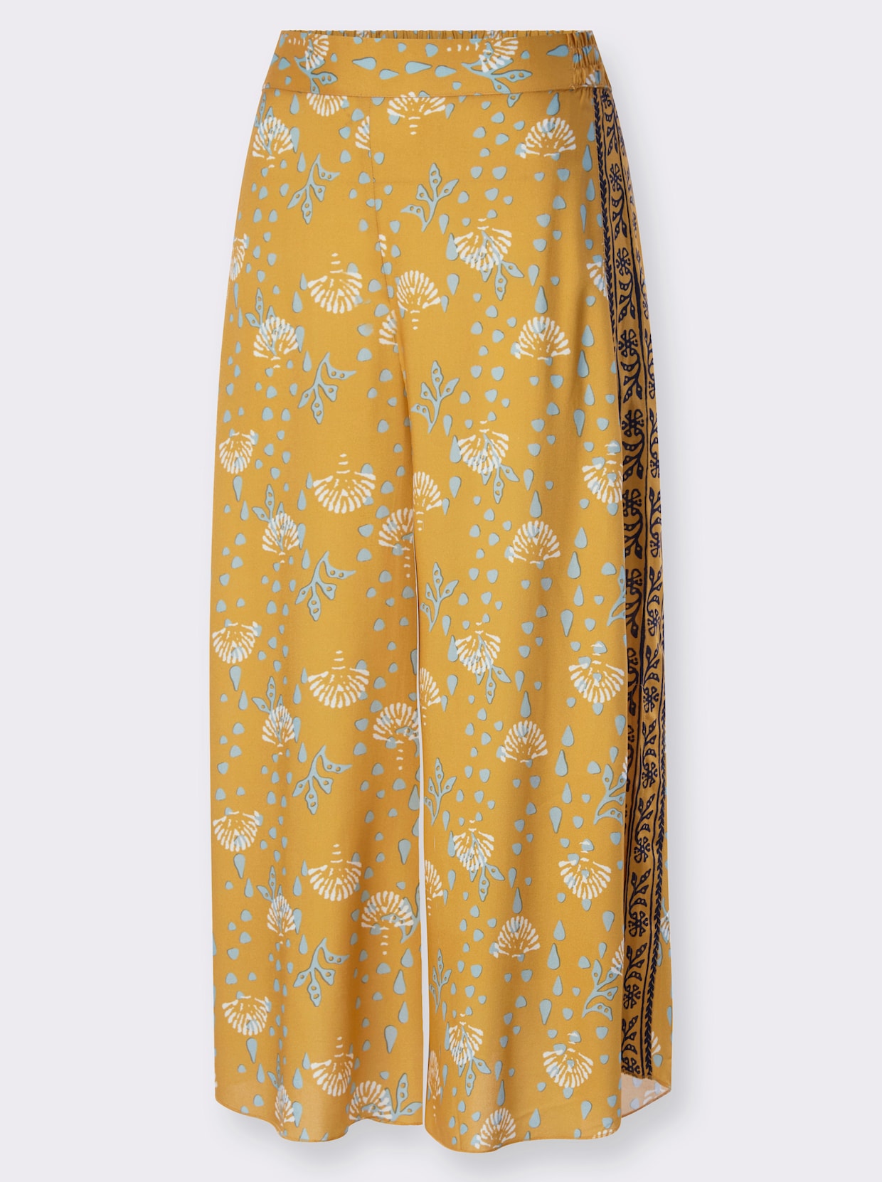 heine Pantalon - ocre-écru imprimé