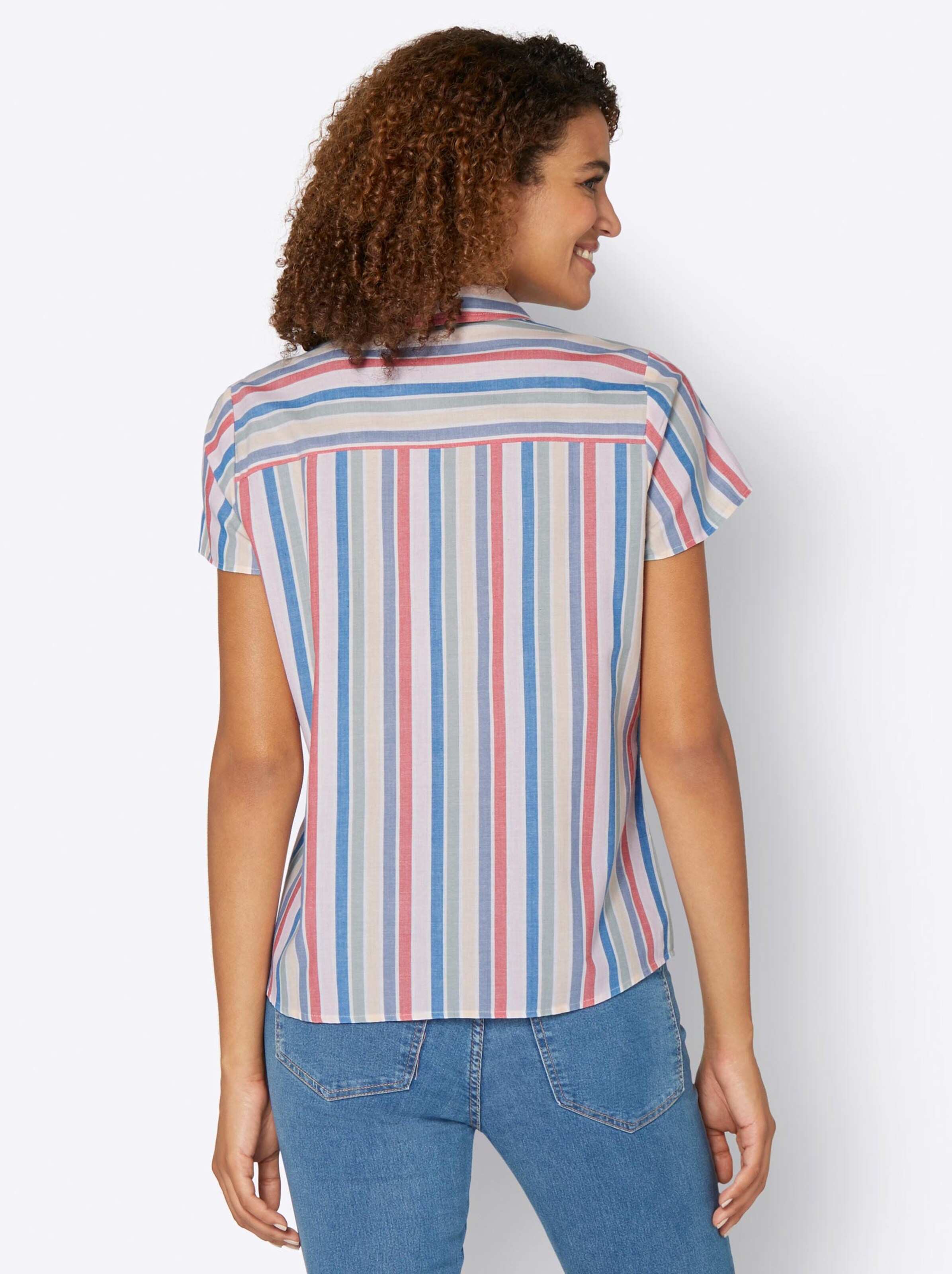 Damenmode Blusen Hemdbluse in bleu-gestreift Damenmode Blusen Hemdbluse in bleu-gestreift