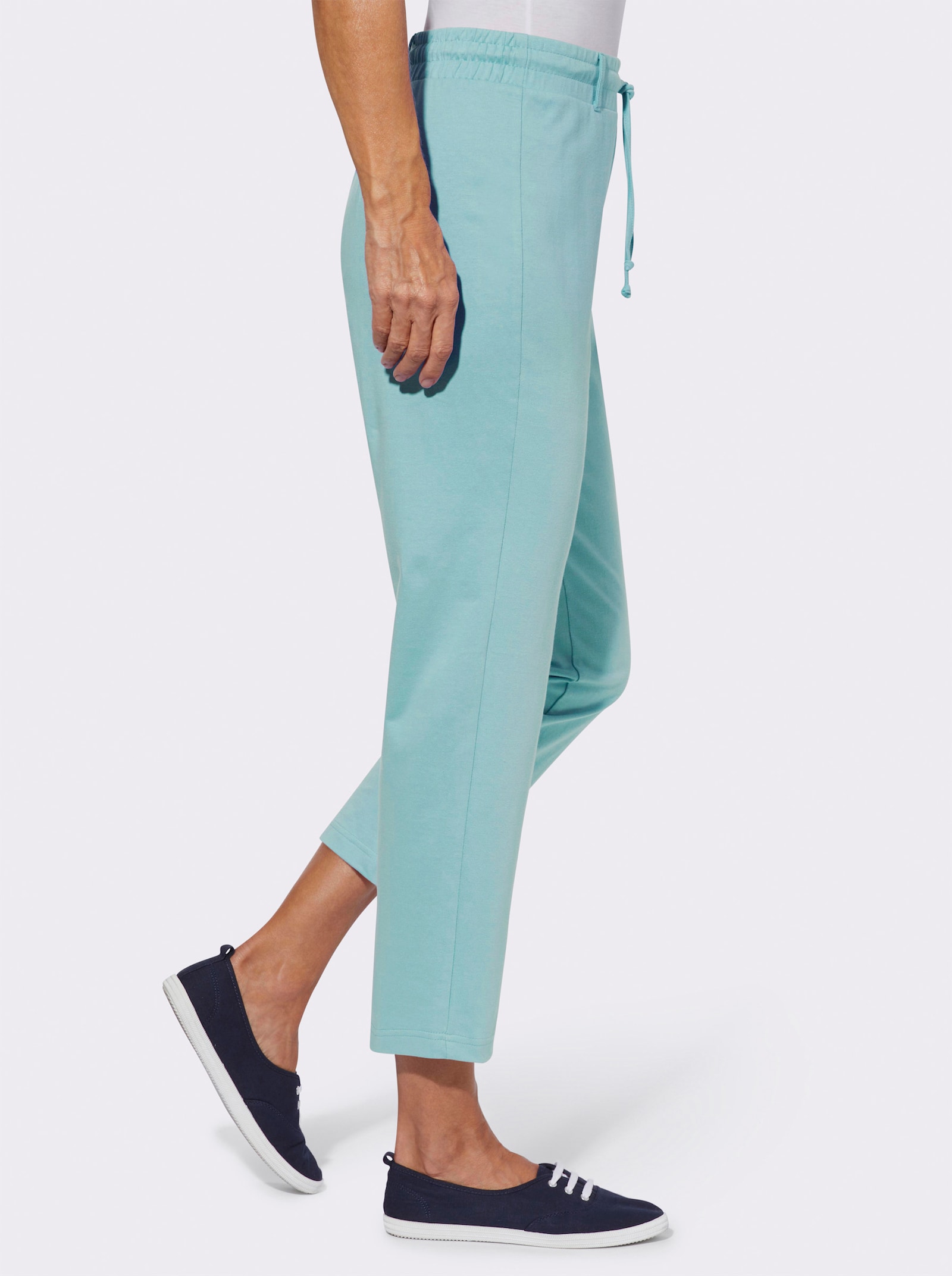 Jerseybroek van sweatstof - mint