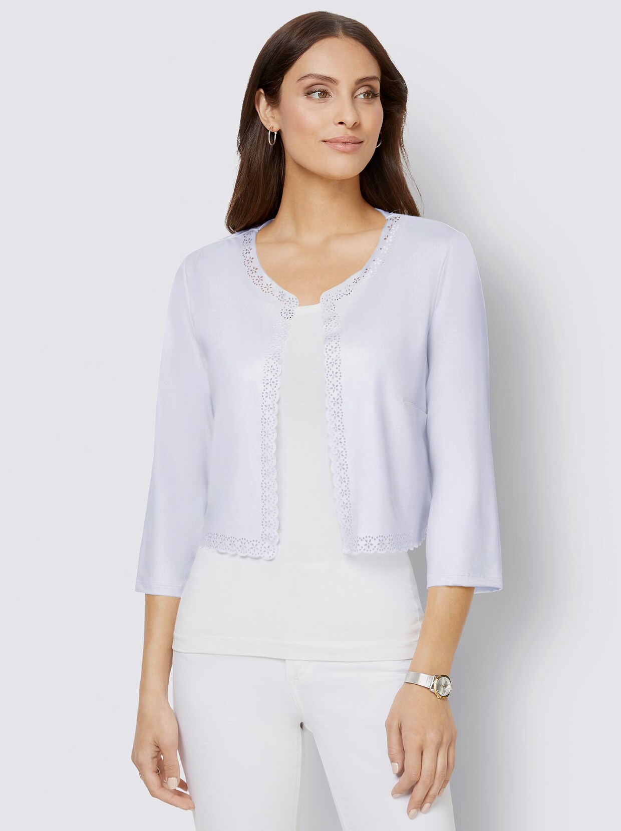 Shirtjacke - weiß