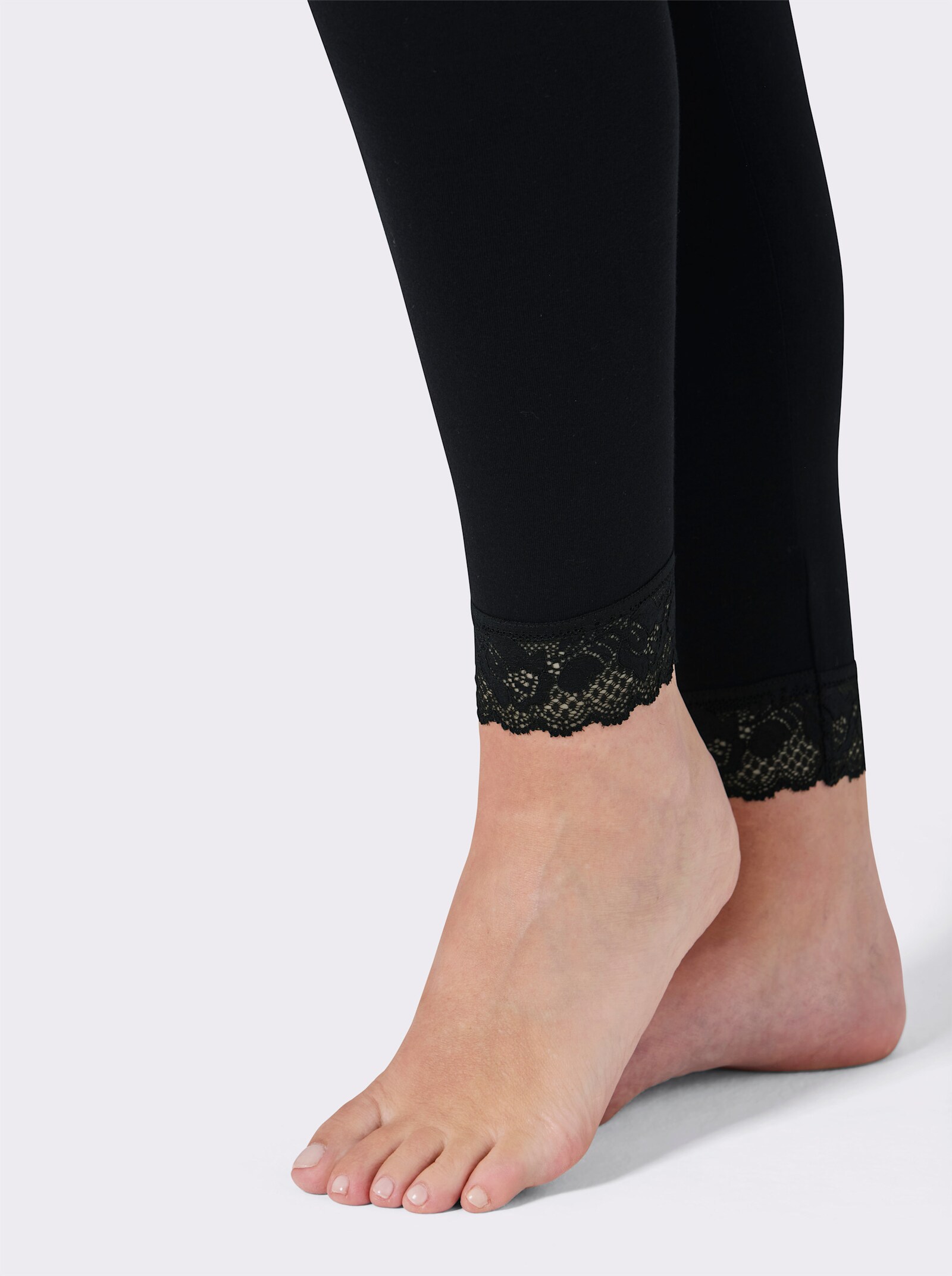 feel good Leggings - schwarz + grau-meliert