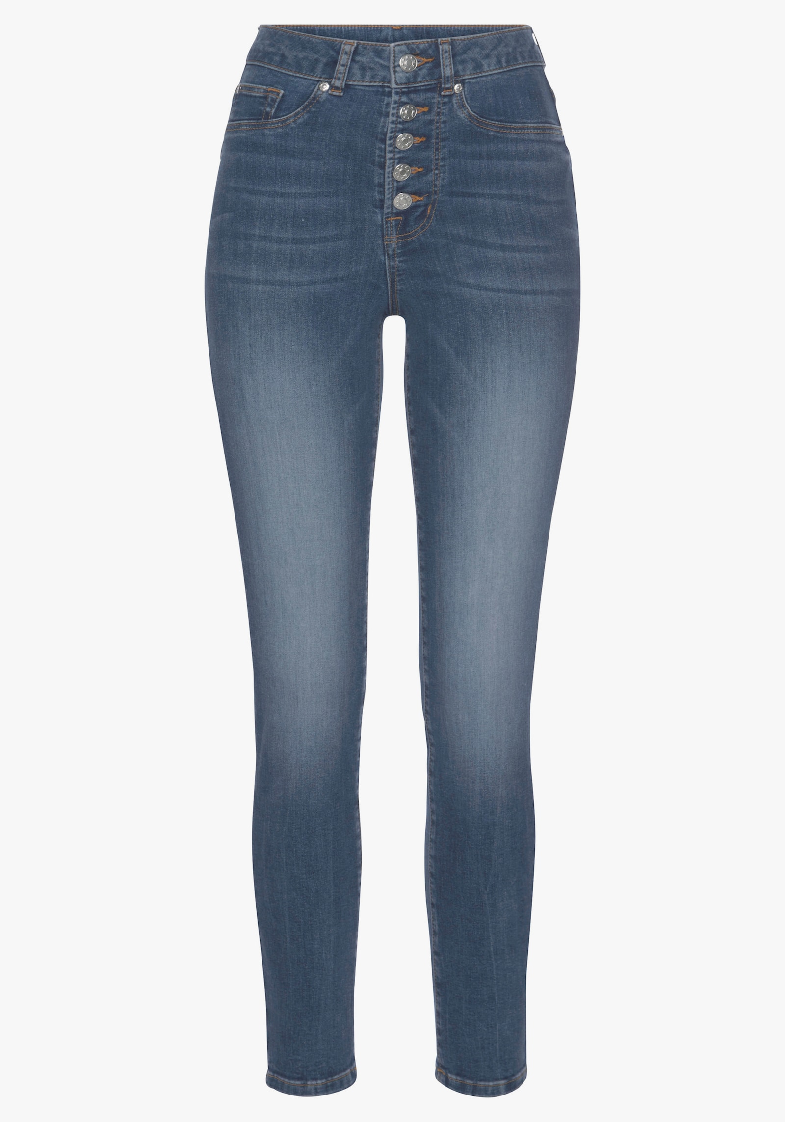 LASCANA High-waist-Jeans - blue washed