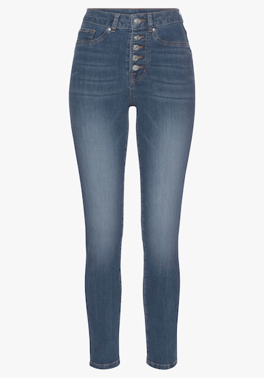 LASCANA High-waist-Jeans - blue washed