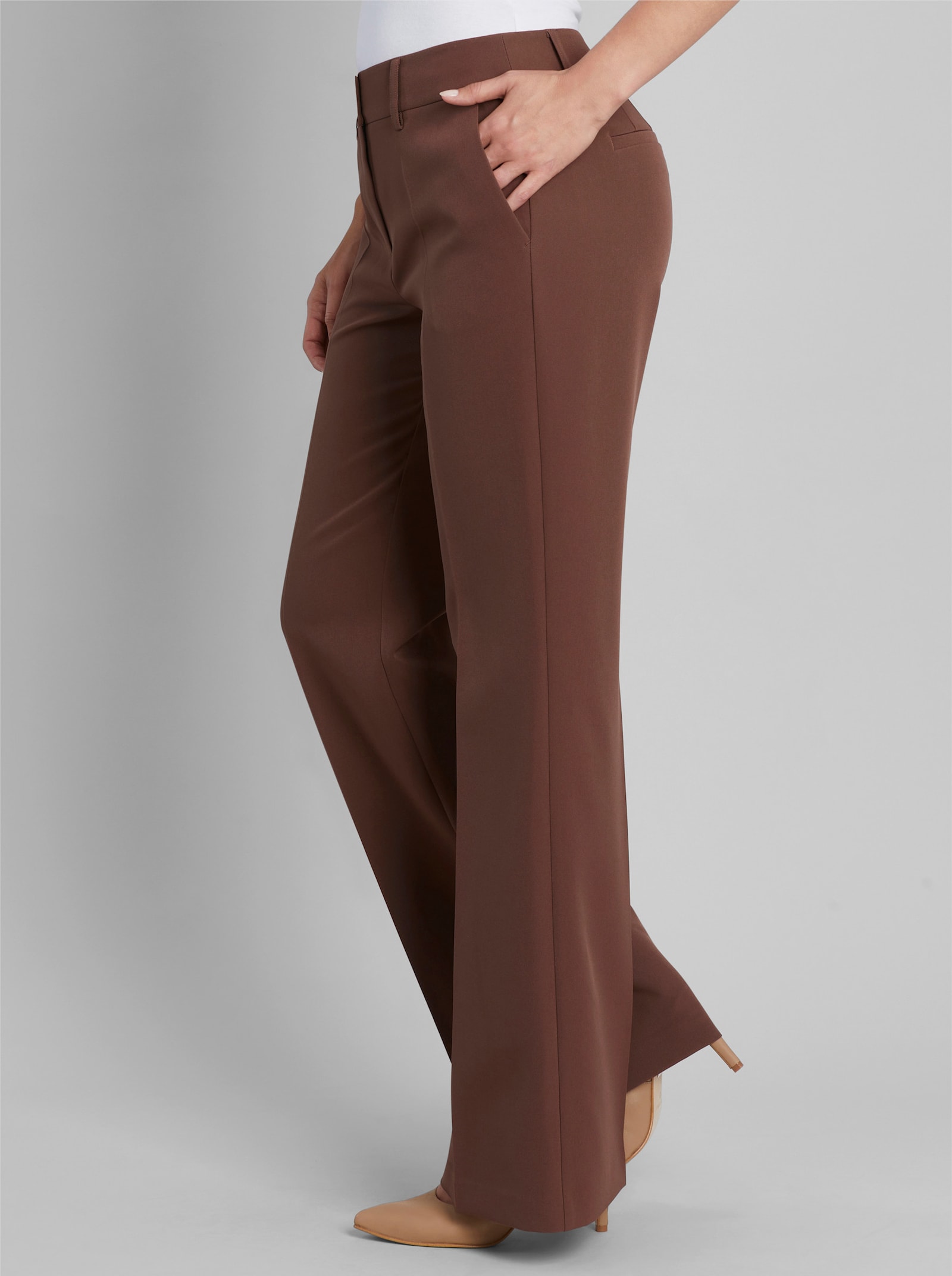 heine Marlene-Hose mit breitem Bund - schoko