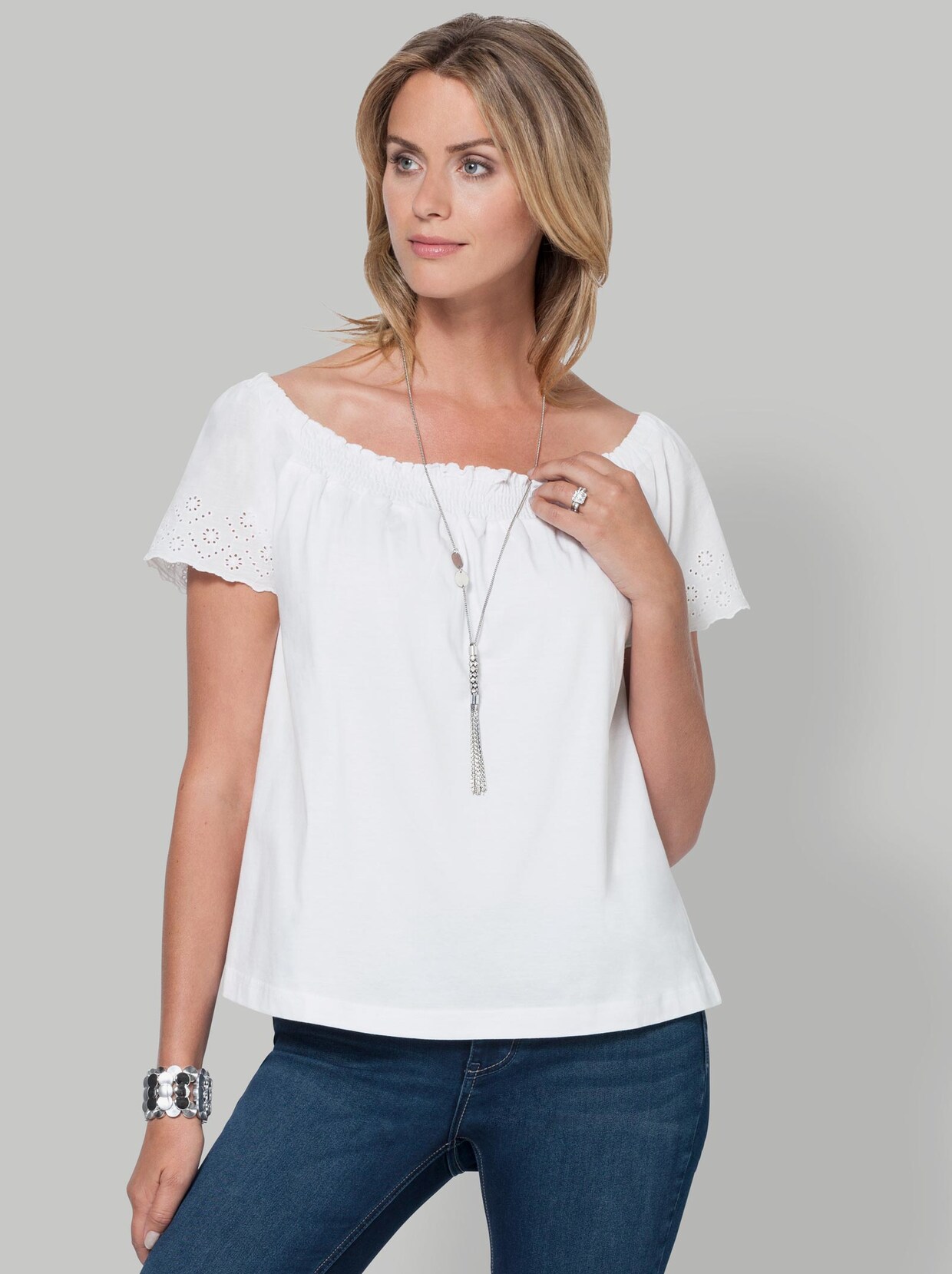 Carmenshirt - weiss