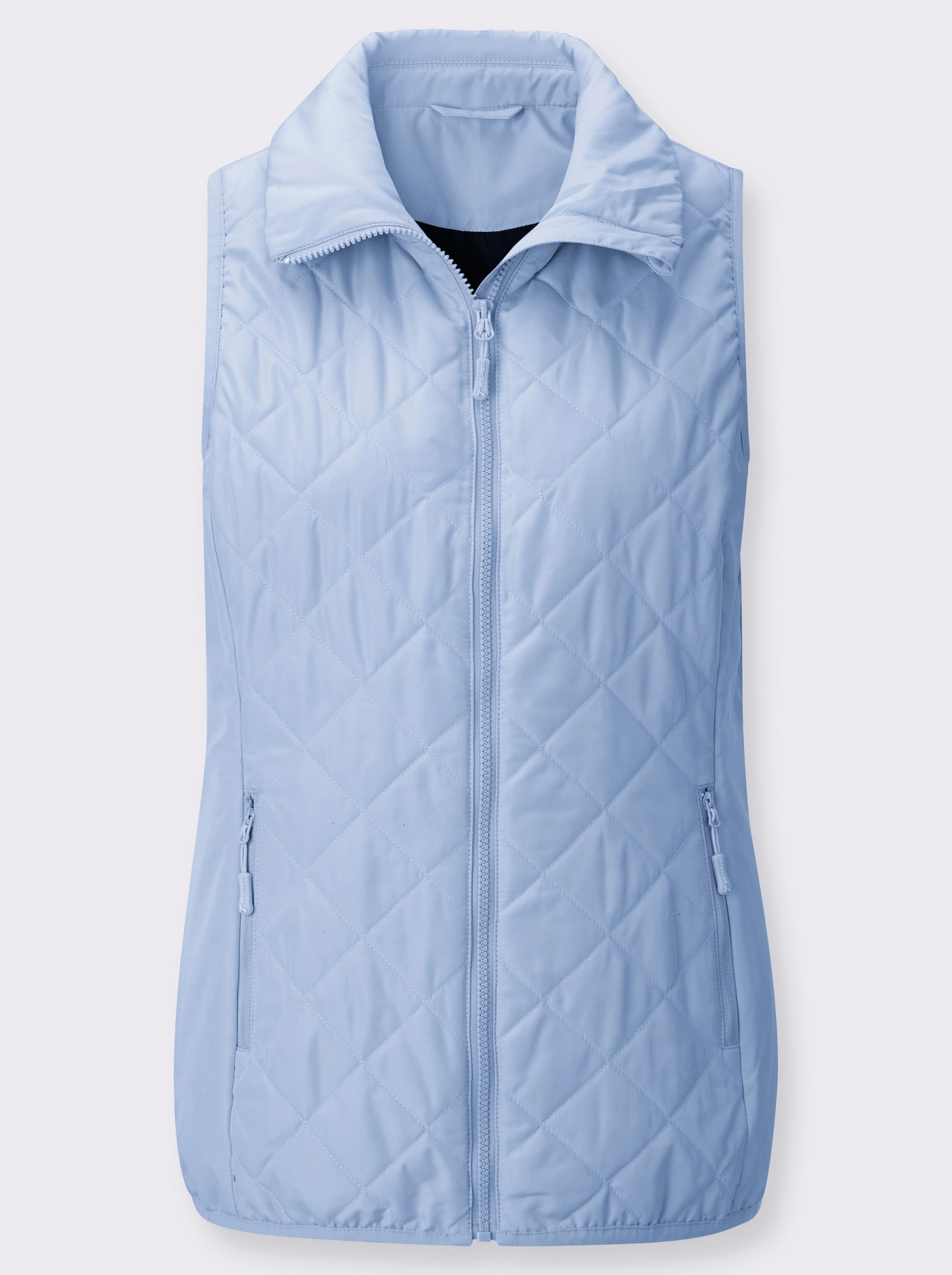 Steppweste in Microfaser-Qualität - eisblau