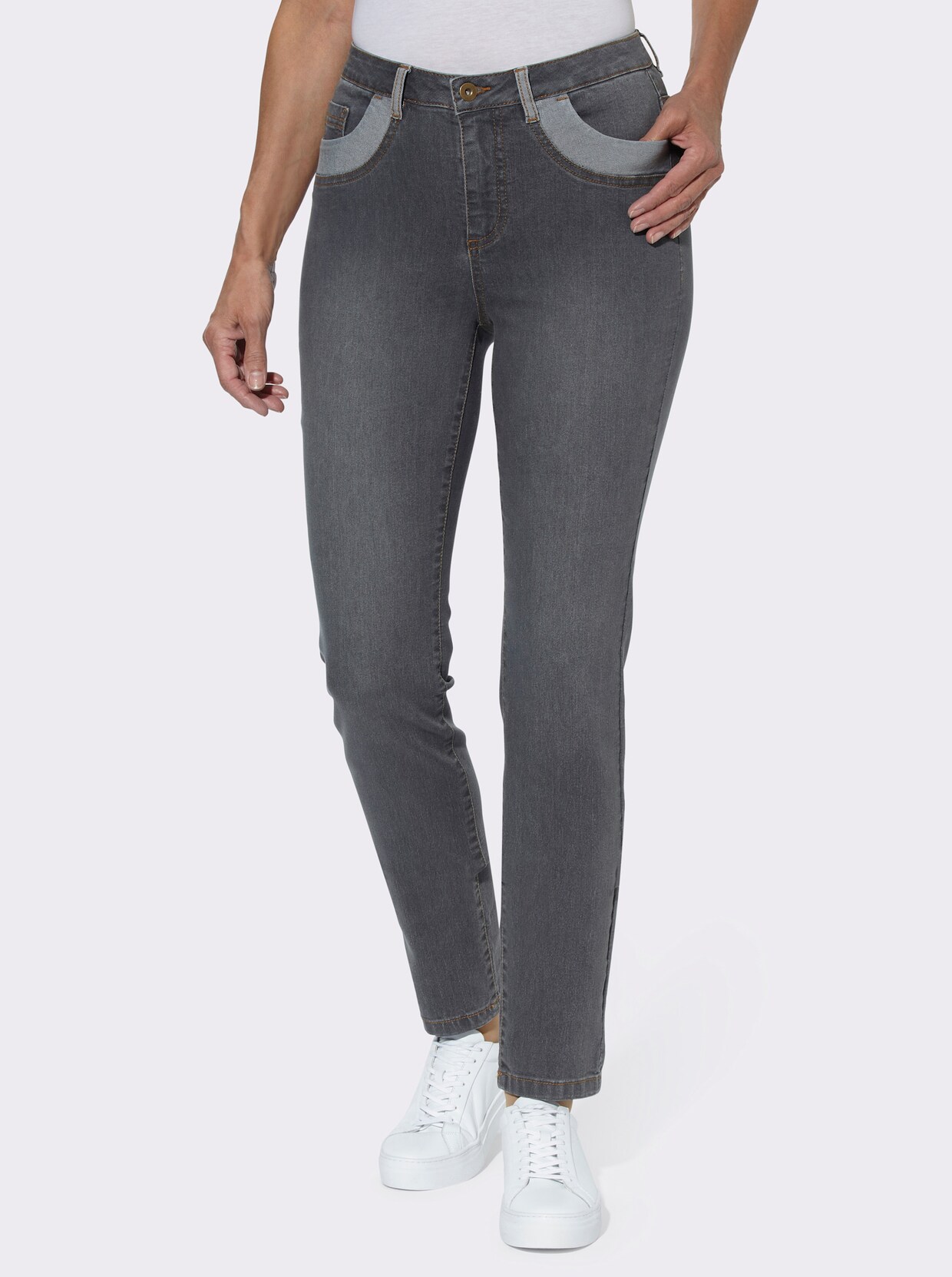 Jeans - grey denim