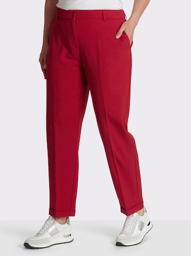 Hose mit Bügelfalten - rot