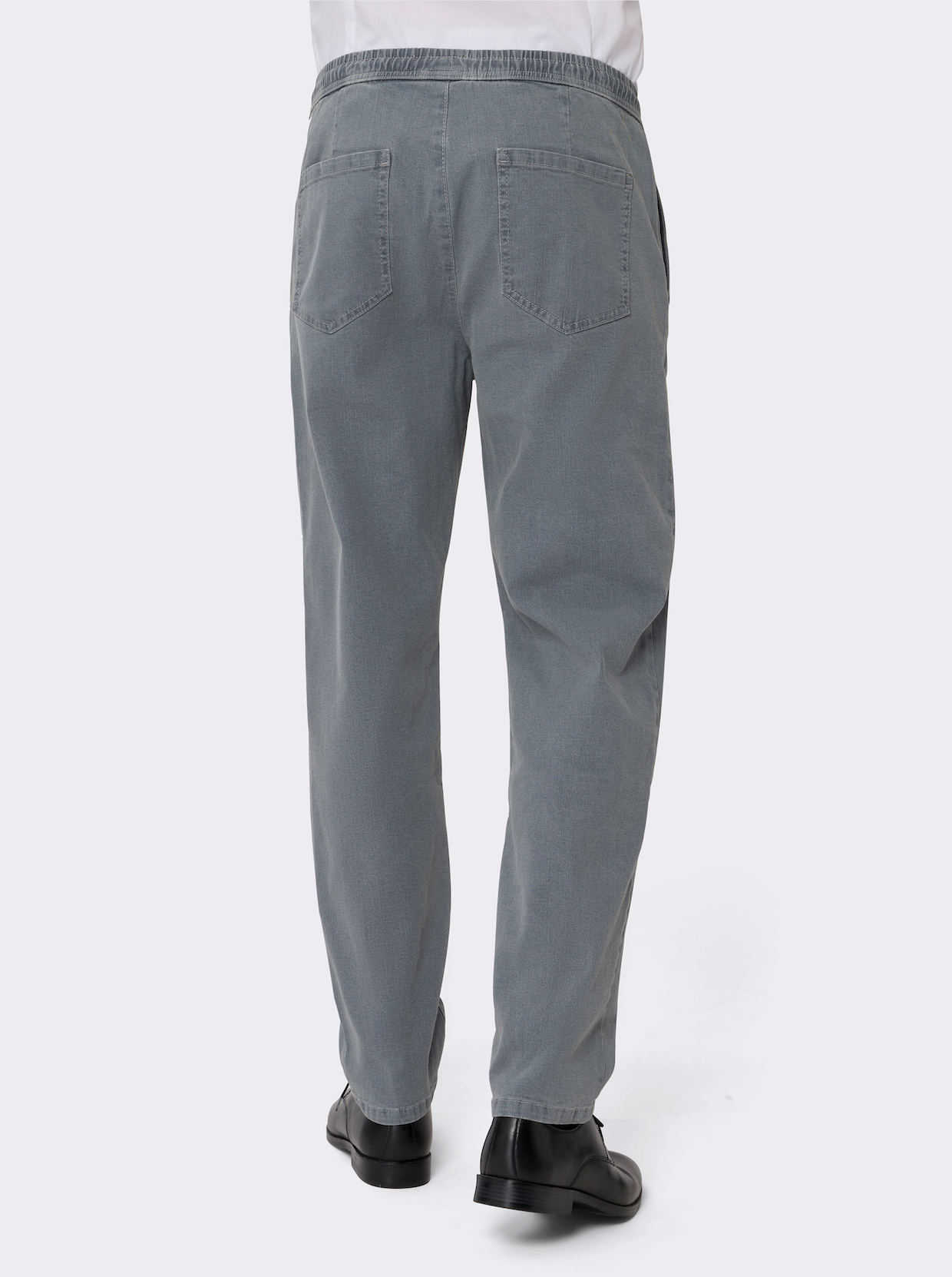 Jeans med resår - grey denim