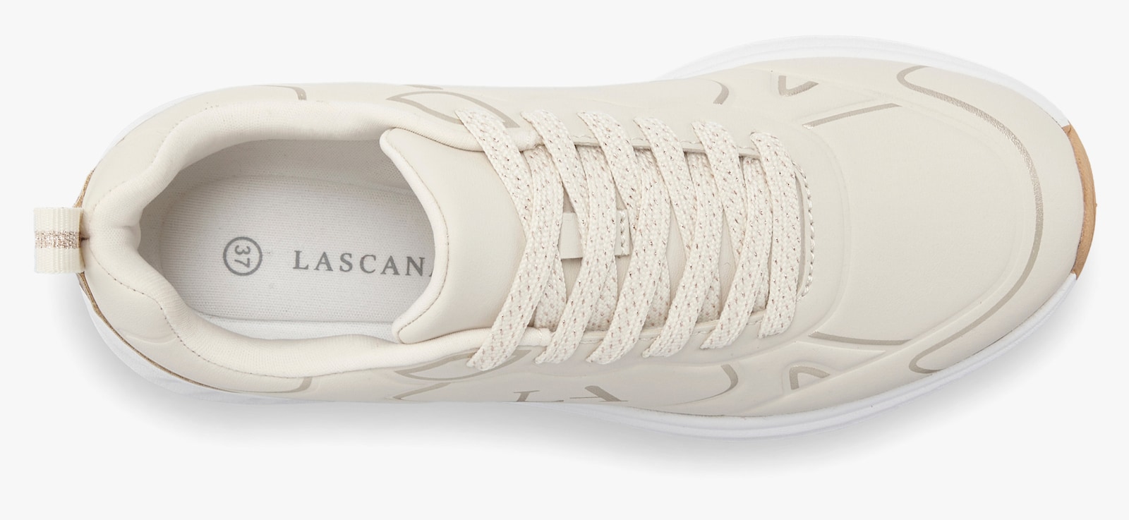 LASCANA Sneaker - beige/goldfarben