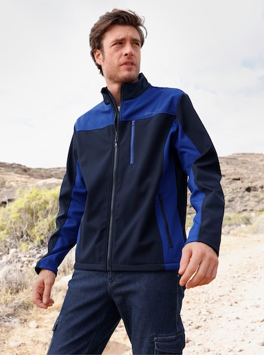 Catamaran Softshelljacke mit Fleece gefüttert - marine-royalblau