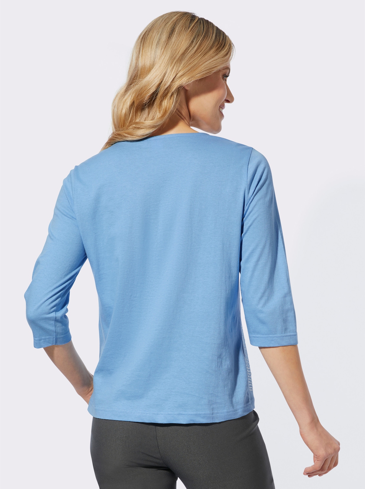 3/4-Arm-Shirt - bleu