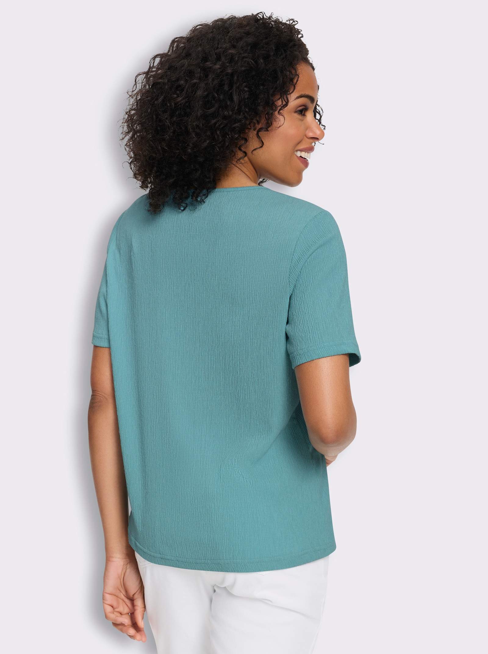 Kurzarmshirt mit Brusttasche - ozean