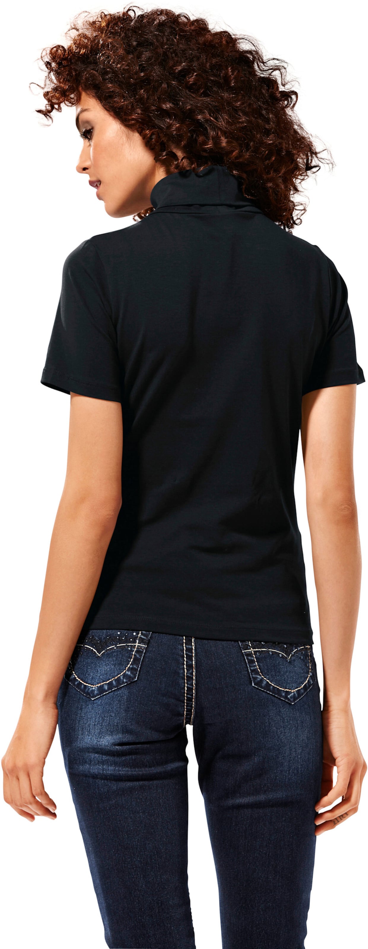 TC TW günstig Kaufen-Rollkragen-Shirt in schwarz von heine. Rollkragen-Shirt in schwarz von heine <![CDATA[Rollkragen-Shirt Kombigeniales Basic mit schönem Rollkragen. Trageangenehme Shirtware mit Stretch-Anteil. Taillierte Form.]]>. 