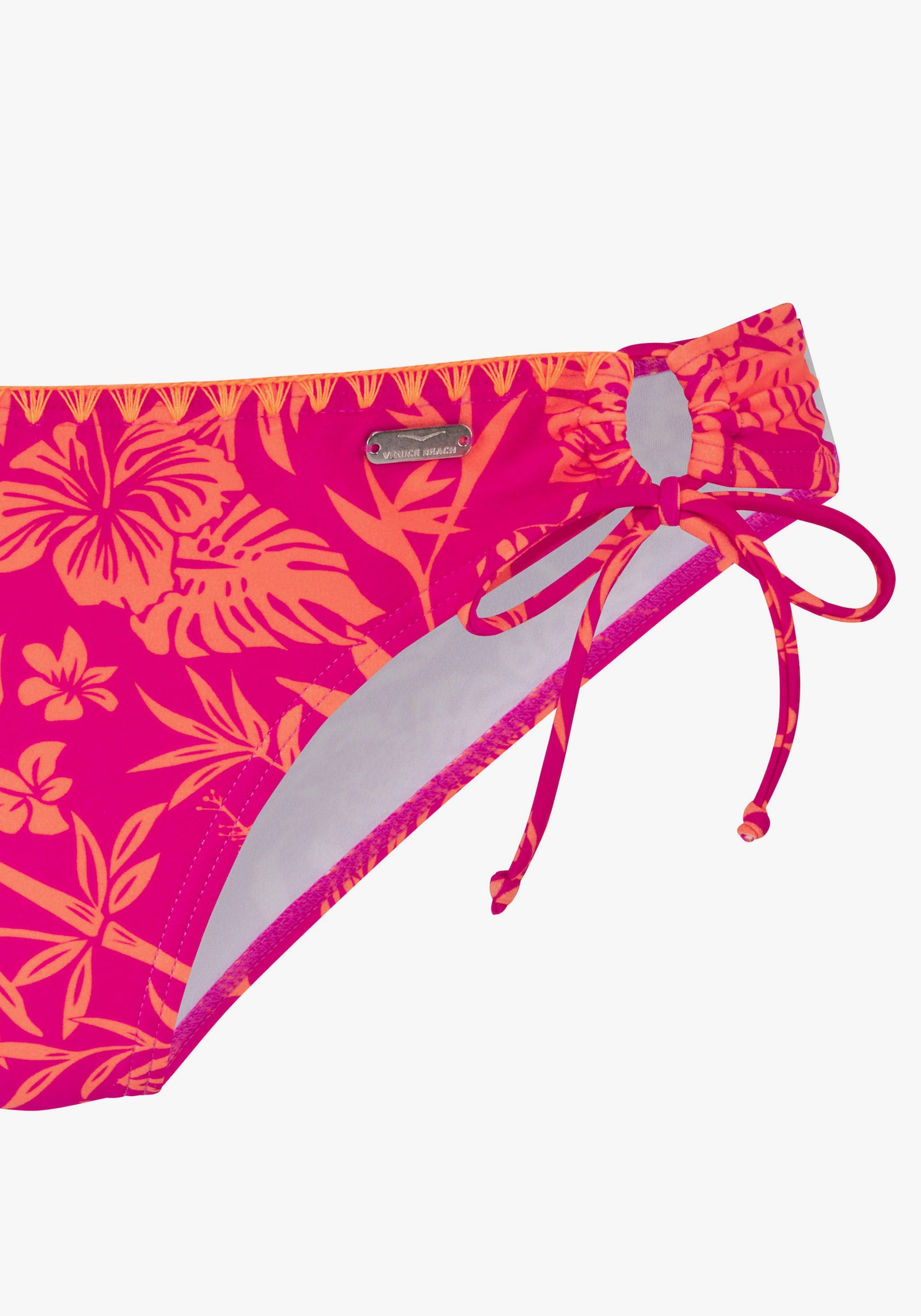 Venice Beach Push-Up-Bikini - orange-pink bedruckt