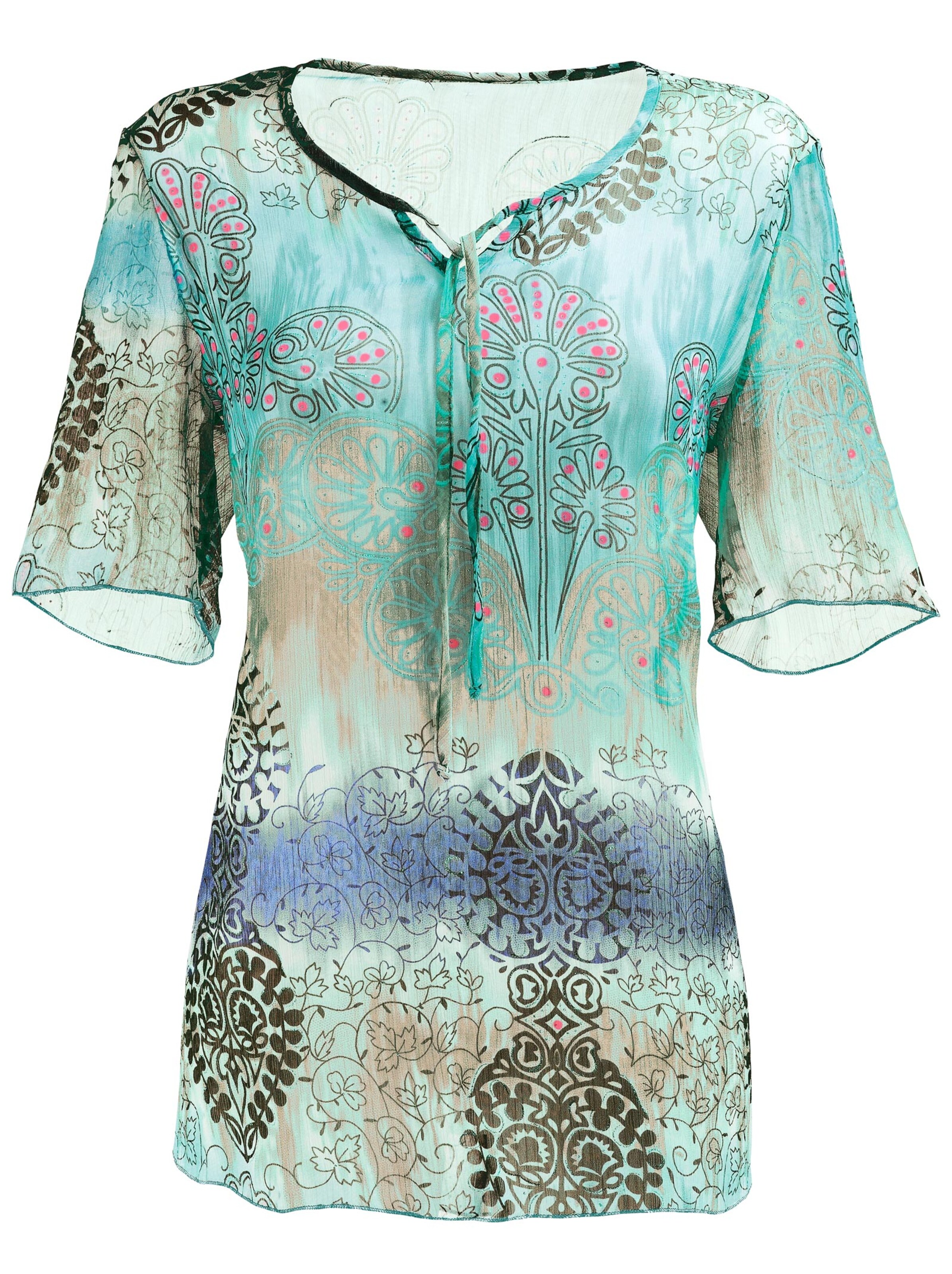 Tunika - türkis-beige