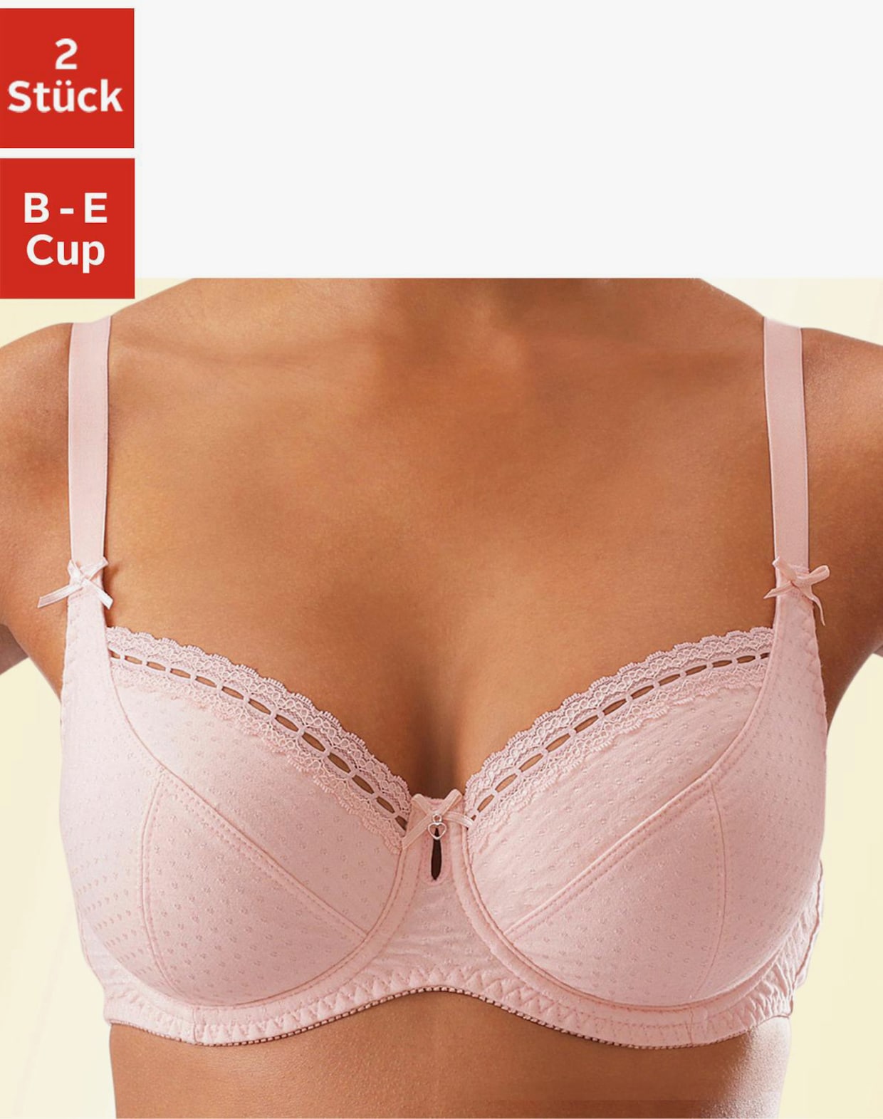 petite fleur Soutien-gorge à armatures - poudre + blanc