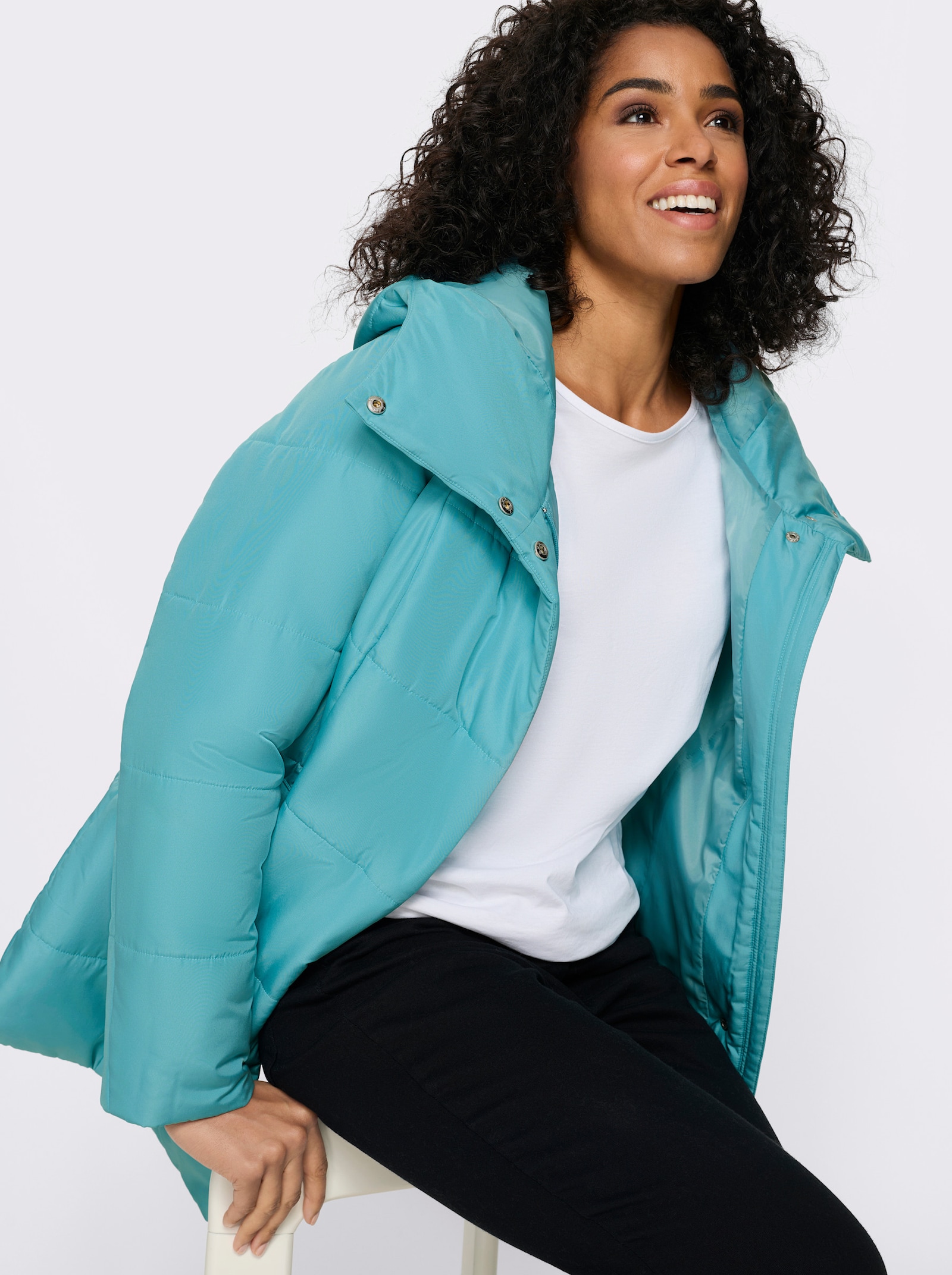 Steppjacke mit Kapuze - ozean