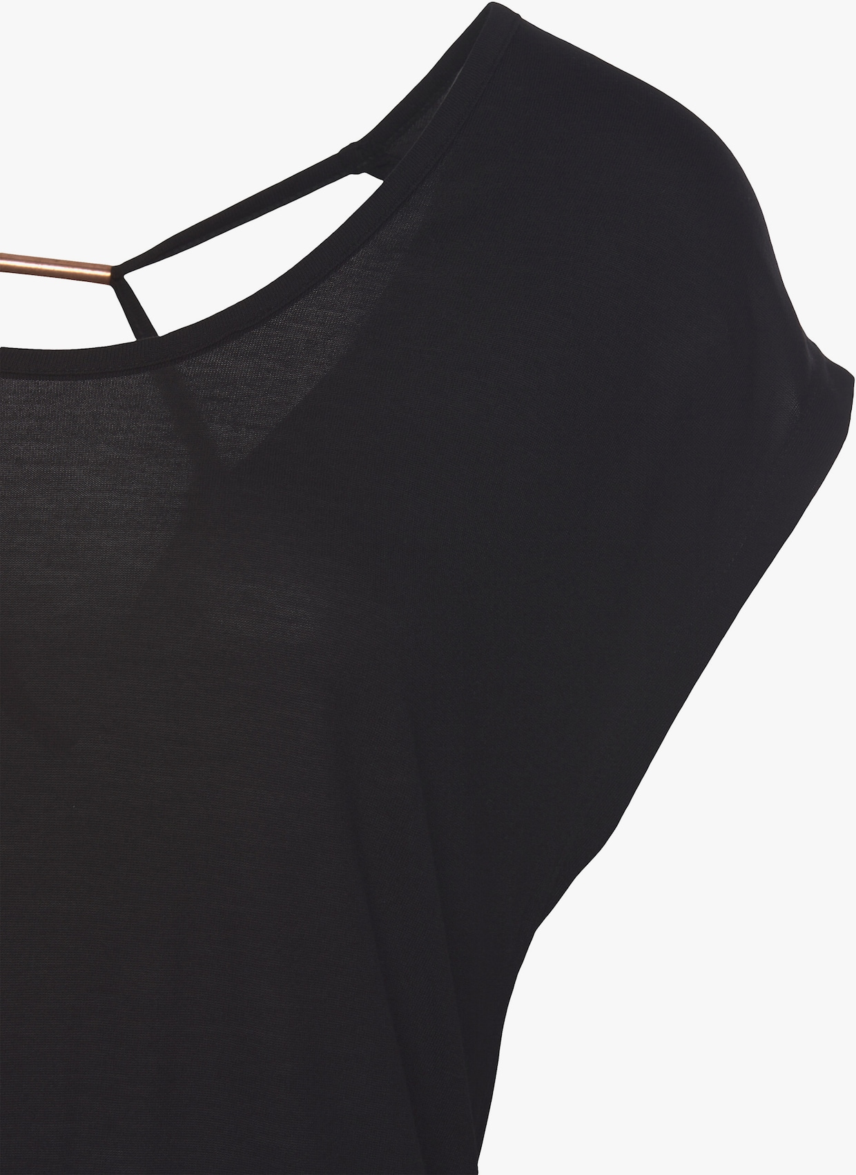 LASCANA T-shirt à col rond - noir