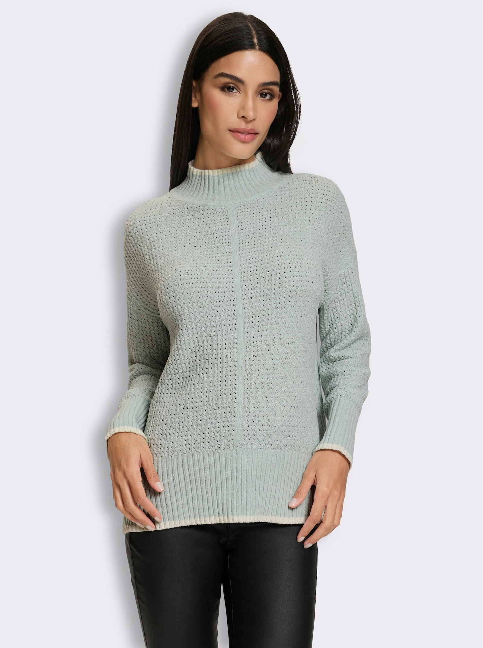heine Rollkragenpullover aus Chenille - zartmint