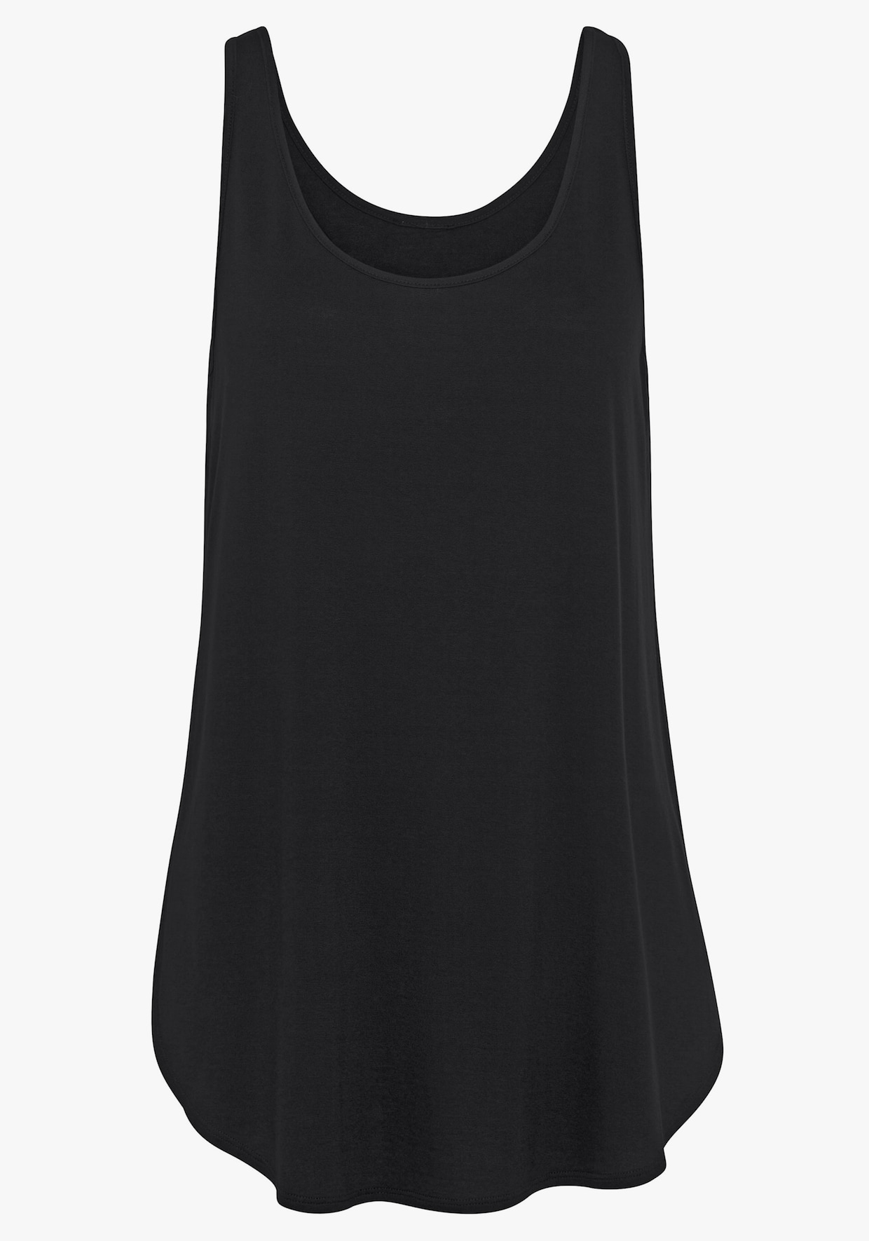 LASCANA Lange top - bessenrood, zwart