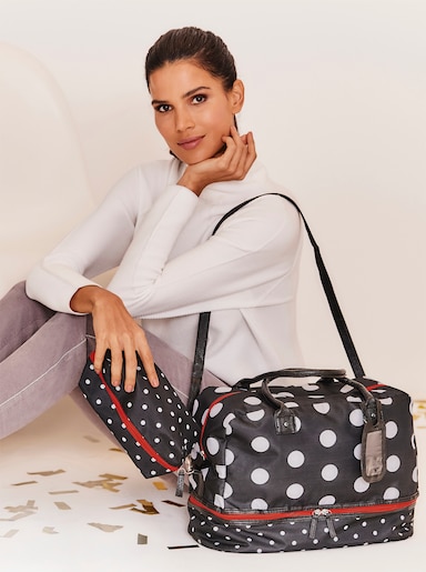 Taschen-Set, 2-tlg. - schwarz-getupft