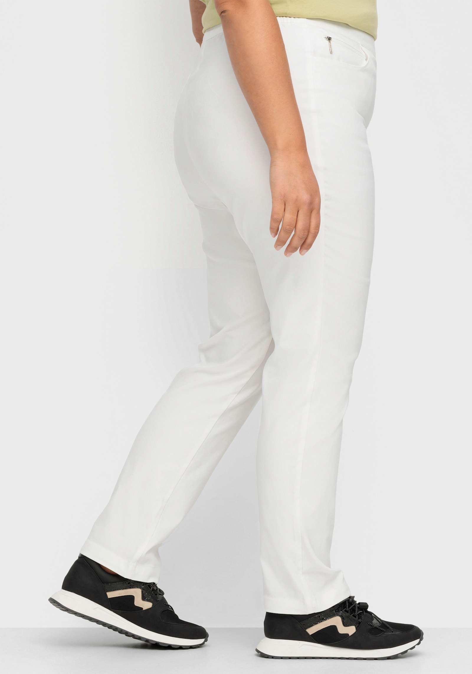 Bengalinhose mit Zierreißverschlüssen - weiß