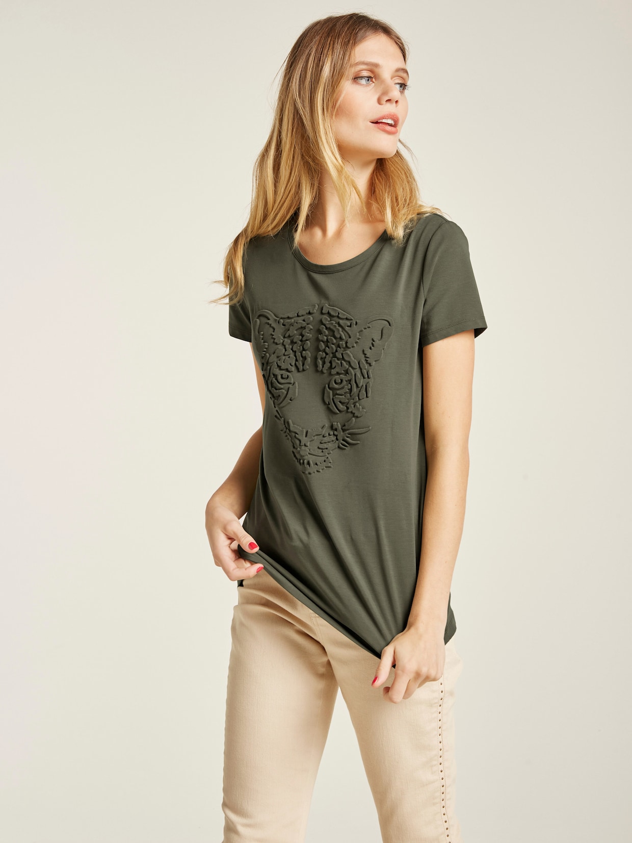 heine T-shirt - kaki